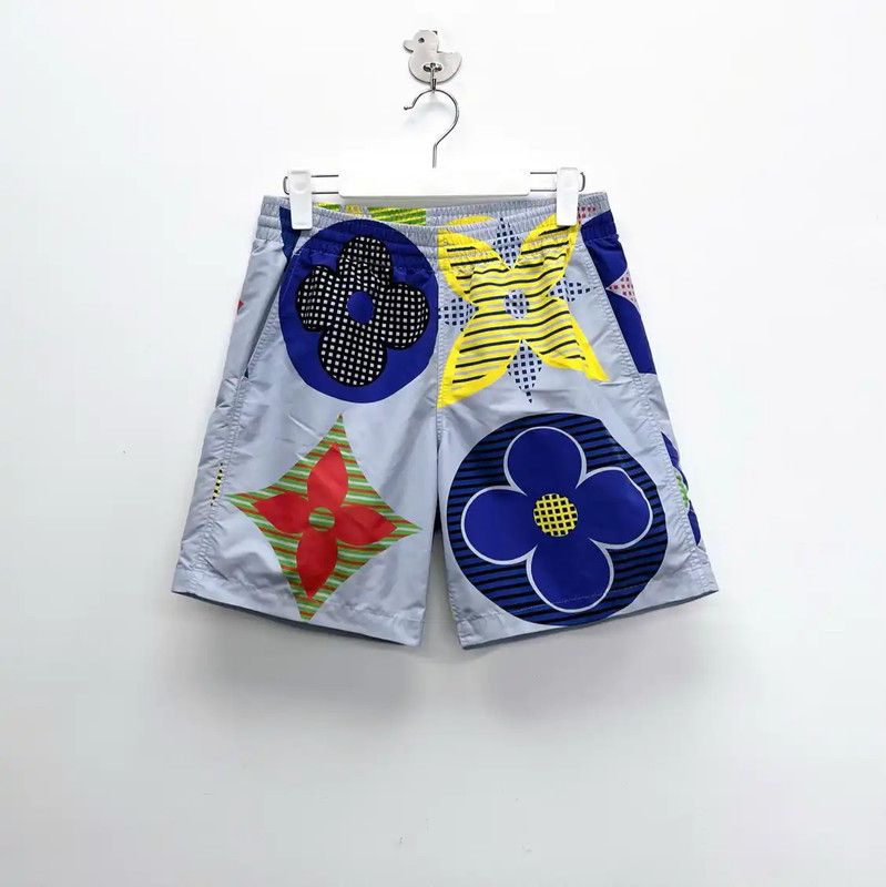 Louis Vuitton Louis Vuitton Blue Nylon Logo Men's Shorts 0089 Size US 26 / EU 42 - 1 Thumbnail