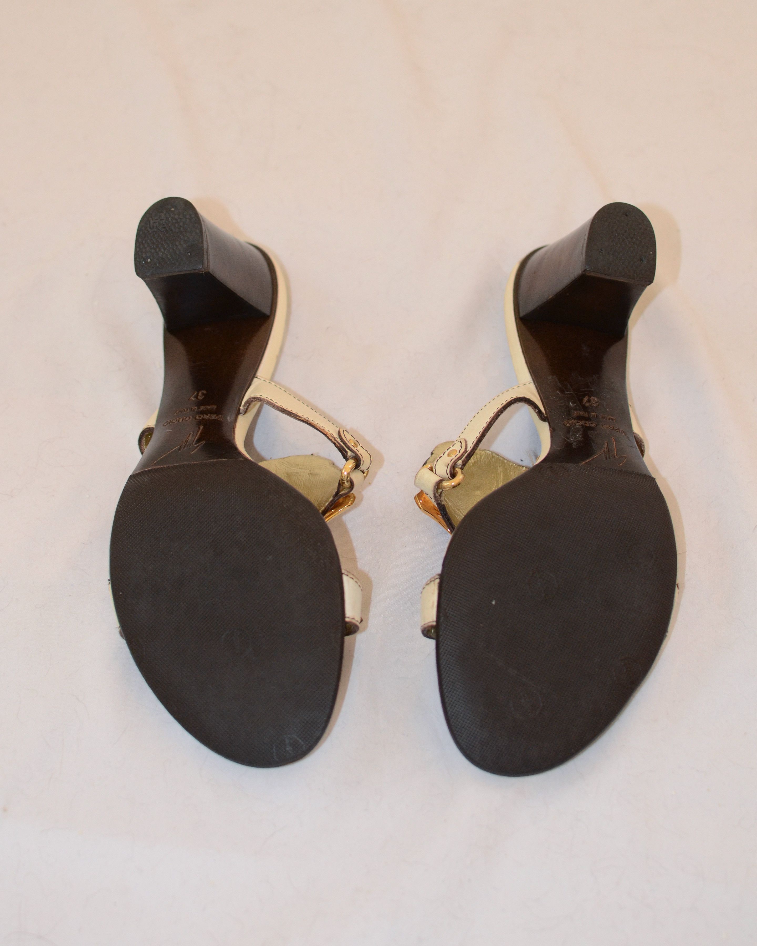 Giuseppe Zanotti GIUSEPPE ZANOTTI GEM LEATHER HEELS Size US 6.5 / IT 36.5 - 4 Thumbnail