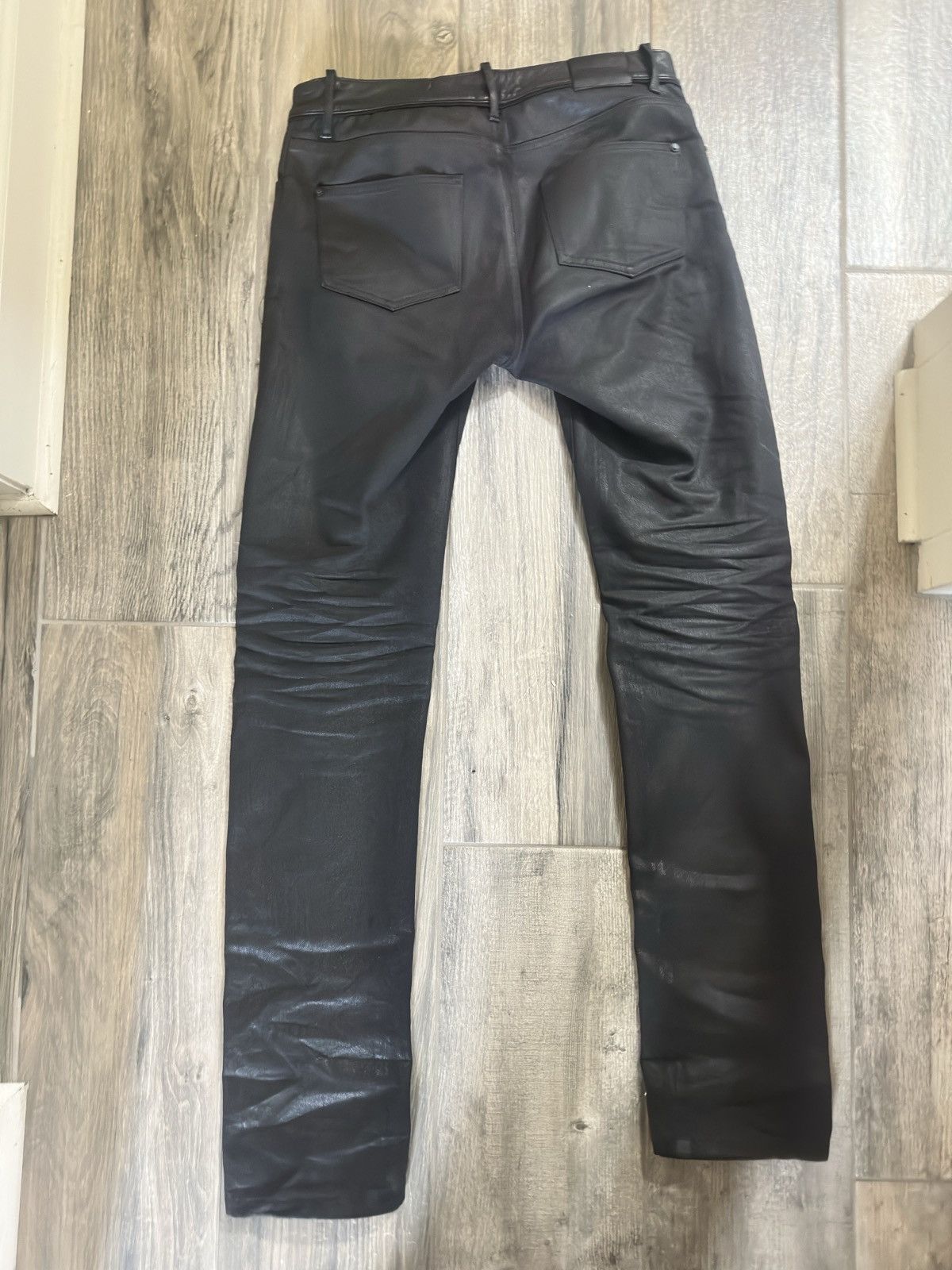 Balenciaga waxed denim