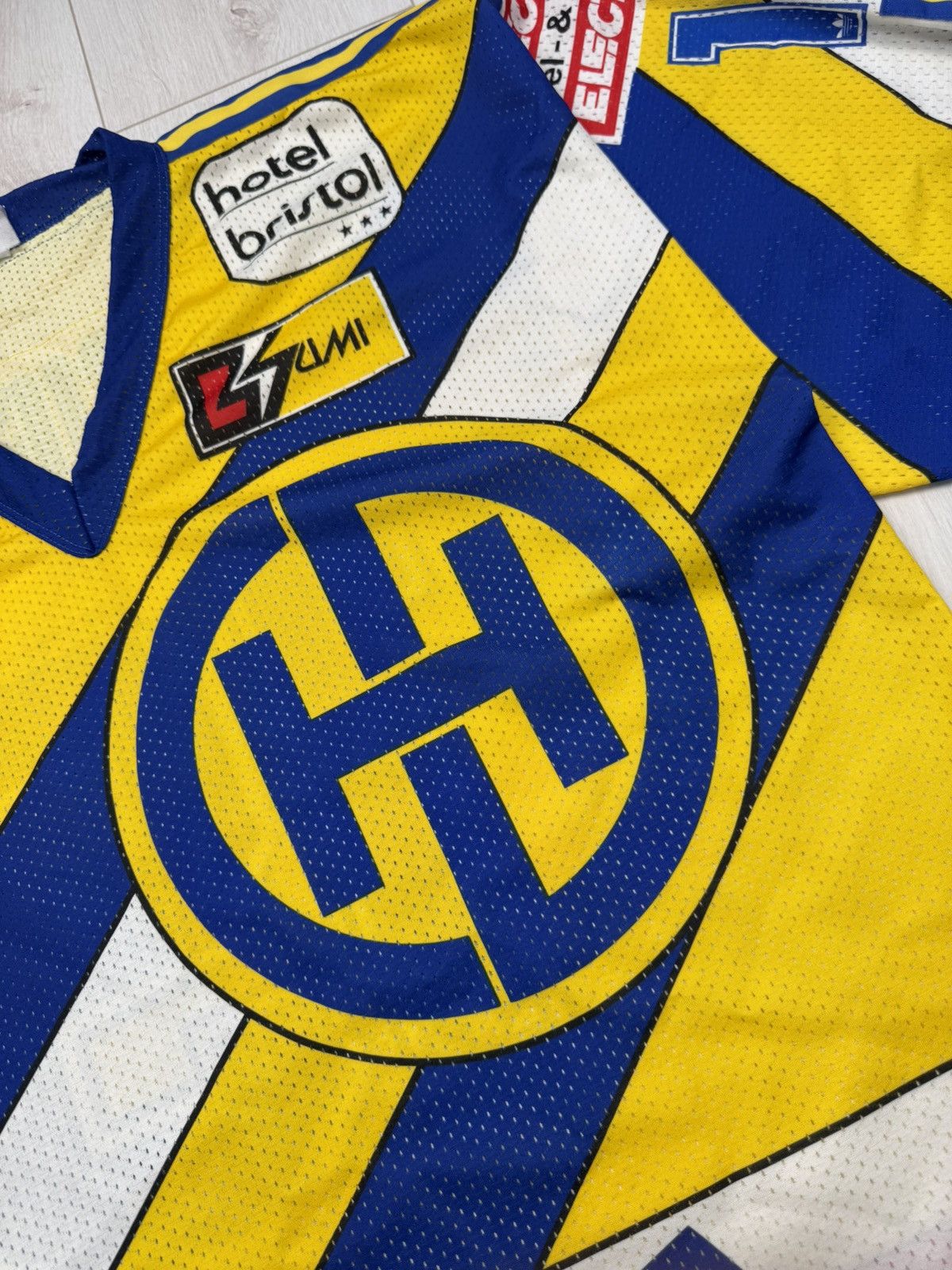 Adidas Vintage Rare Adidas HC DAVOS #19 SIGG 90s Hockey Jersey Size US XL / EU 56 / 4 - 5 Thumbnail