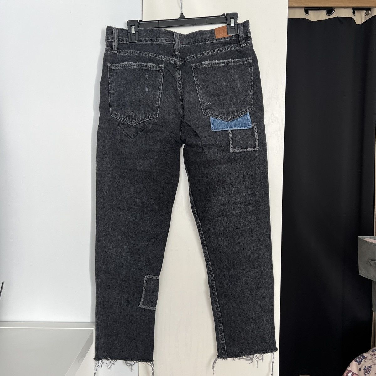 Bdg BDG Dad Jean Black Patchwork Denim Jeans Size US 29 - 5 Thumbnail