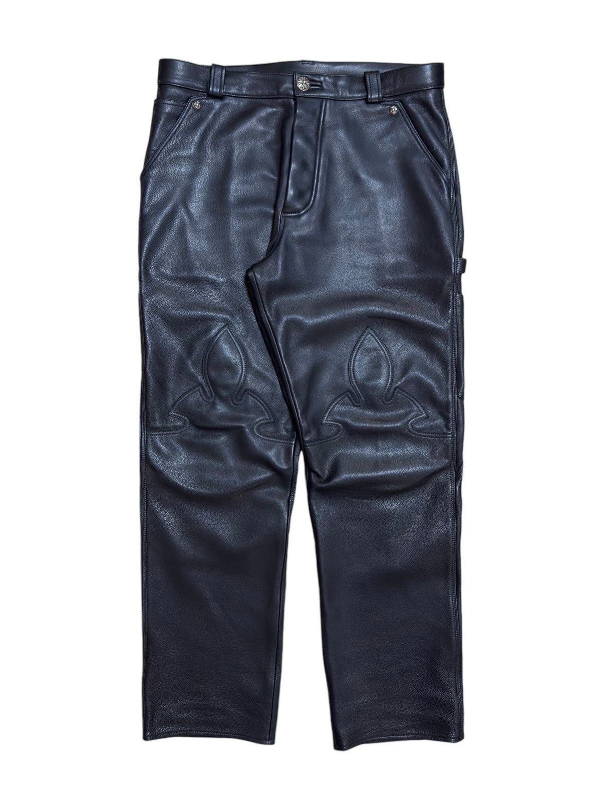 Chrome Hearts Chrome Hearts Cow Leather Fleur Knee Carpenter Chrome Hearts Chrome Hearts Cow Leather Fleur Knee Carpenter