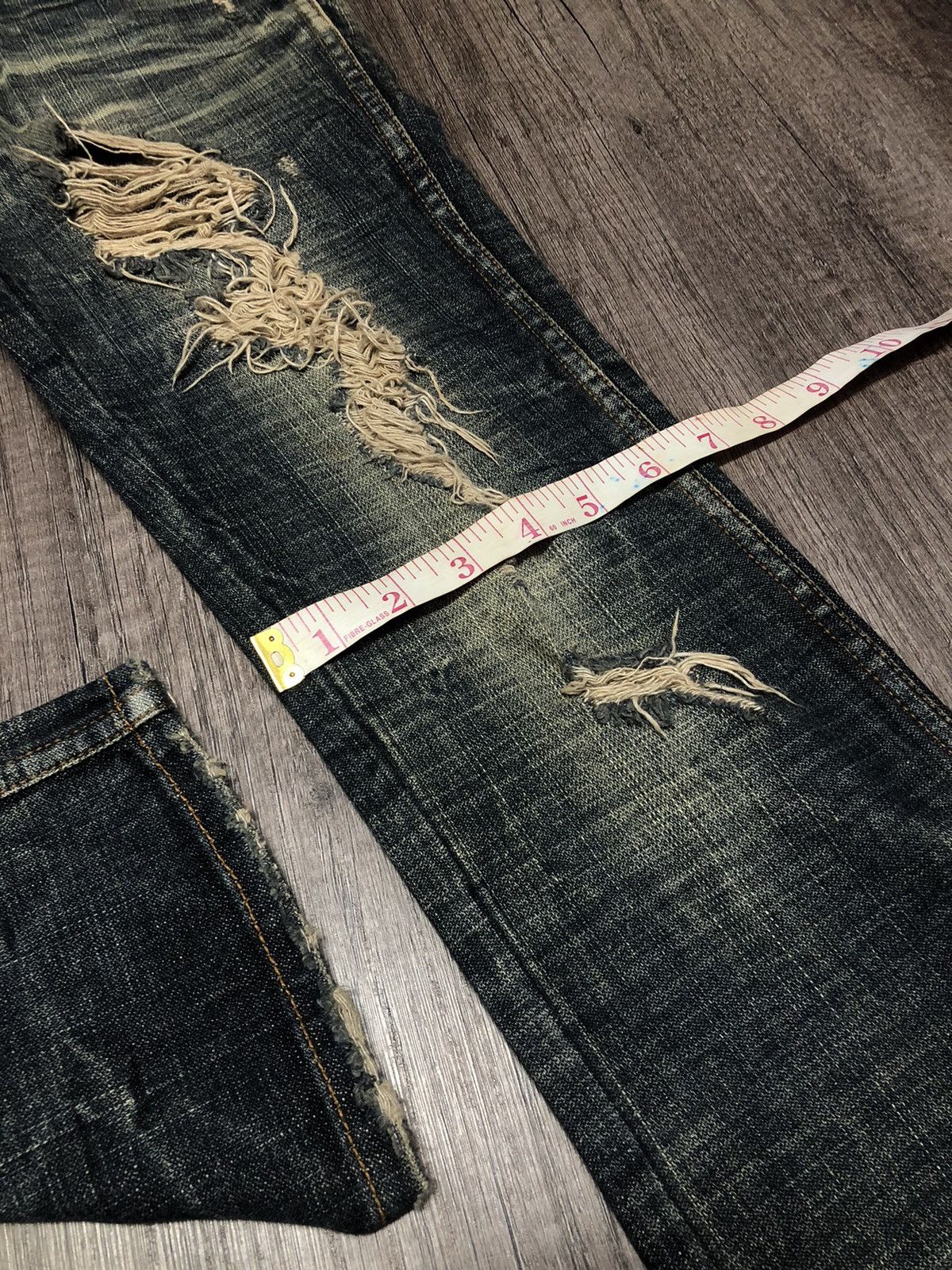 Japanese Brand Maraxia Distressed denim Jeans Size 31" - 21 Thumbnail