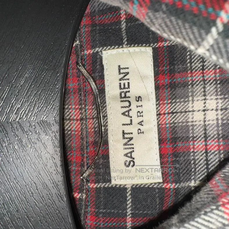 Saint Laurent Paris Saint Laurent SLP16SS Fringe Plaid Shirt Size US S / EU 44-46 / 1 - 4 Thumbnail