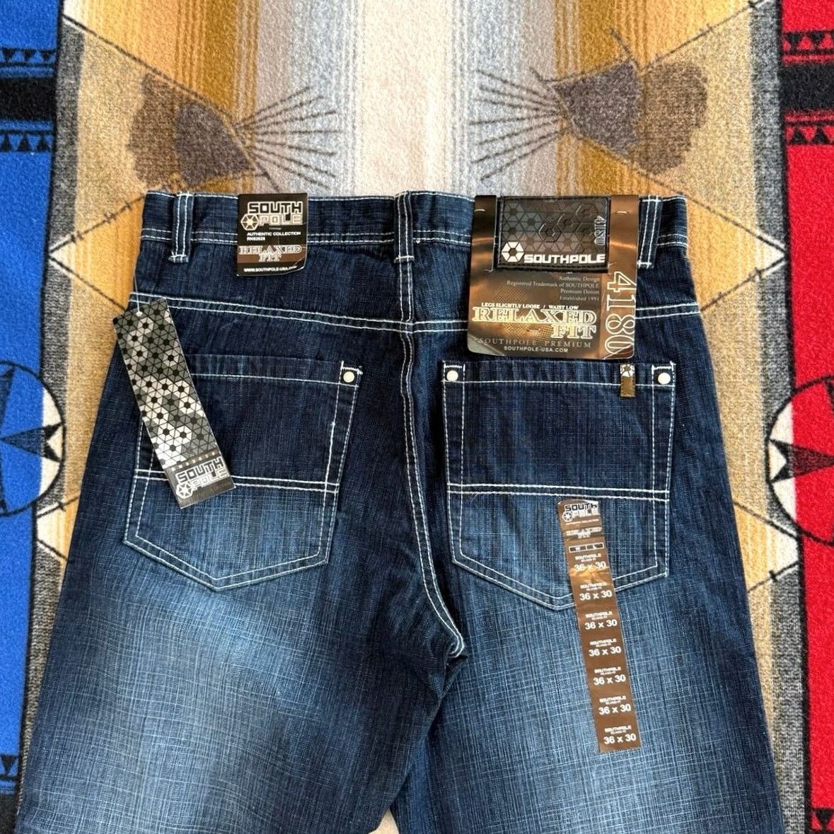 Southpole VINTAGE Southpole Jeans Wide Leg Denim Size 36x30 NWT Grunge Skate Y2K Size US 36 / EU 52 - 4 Thumbnail