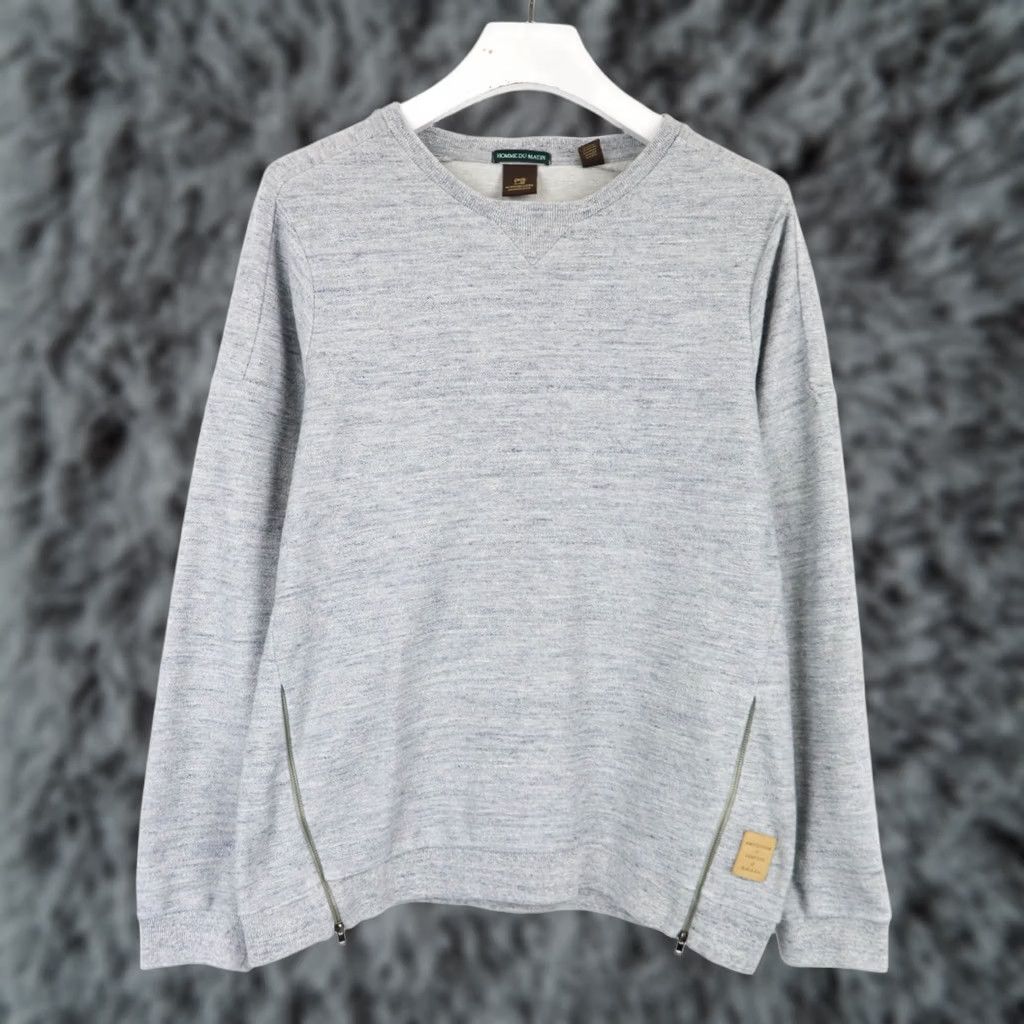 Scotch & Soda SCOTCH & SODA Homme Du Matin Sweatshirt Men's LARGE Grey Round Neck Pullover Size US L / EU 52-54 / 3 - 1 Thumbnail