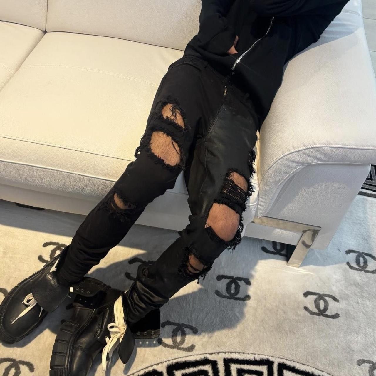 Other crazy tuff custom half waxed japanese denim Size US 26 / EU 42 - 1 Thumbnail