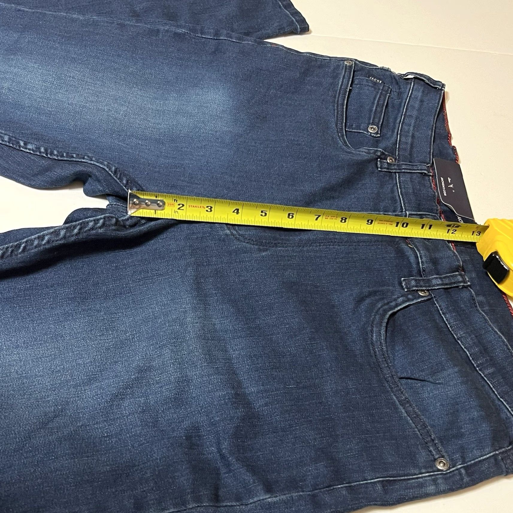Denime JACHS New York Jeans Mens 38x34 Comfort Stretch Denim Blue Straight Fit NWT Size US 38 / EU 54 - 4 Thumbnail
