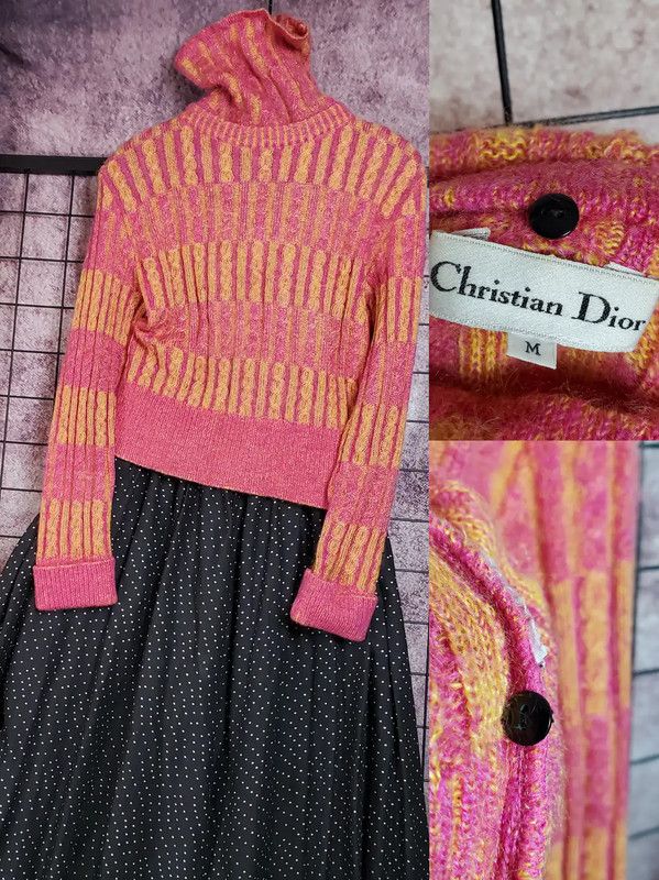 Dior Dior Pink Wool Blend Long Sleeve Pullover 0089 Size M / US 6-8 / IT 42-44 - 1 Thumbnail