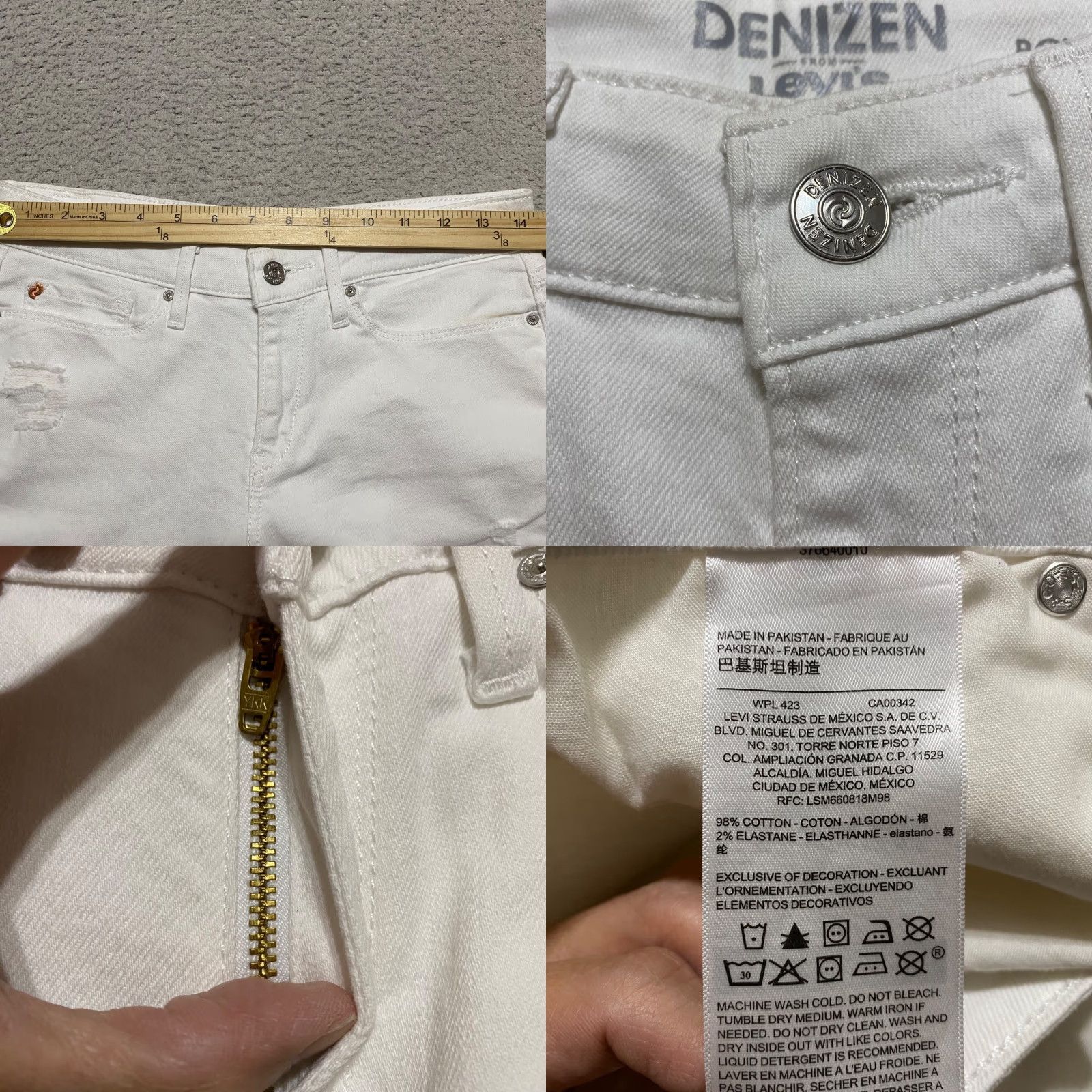 Denizen DENIZEN Levis Jeans Womens 5 Denim Boyfriend Mid Rise Distressed 5-Pocket Design Slim Fit Mens Womens Size 27" / US 4 / IT 40 - 8 Thumbnail