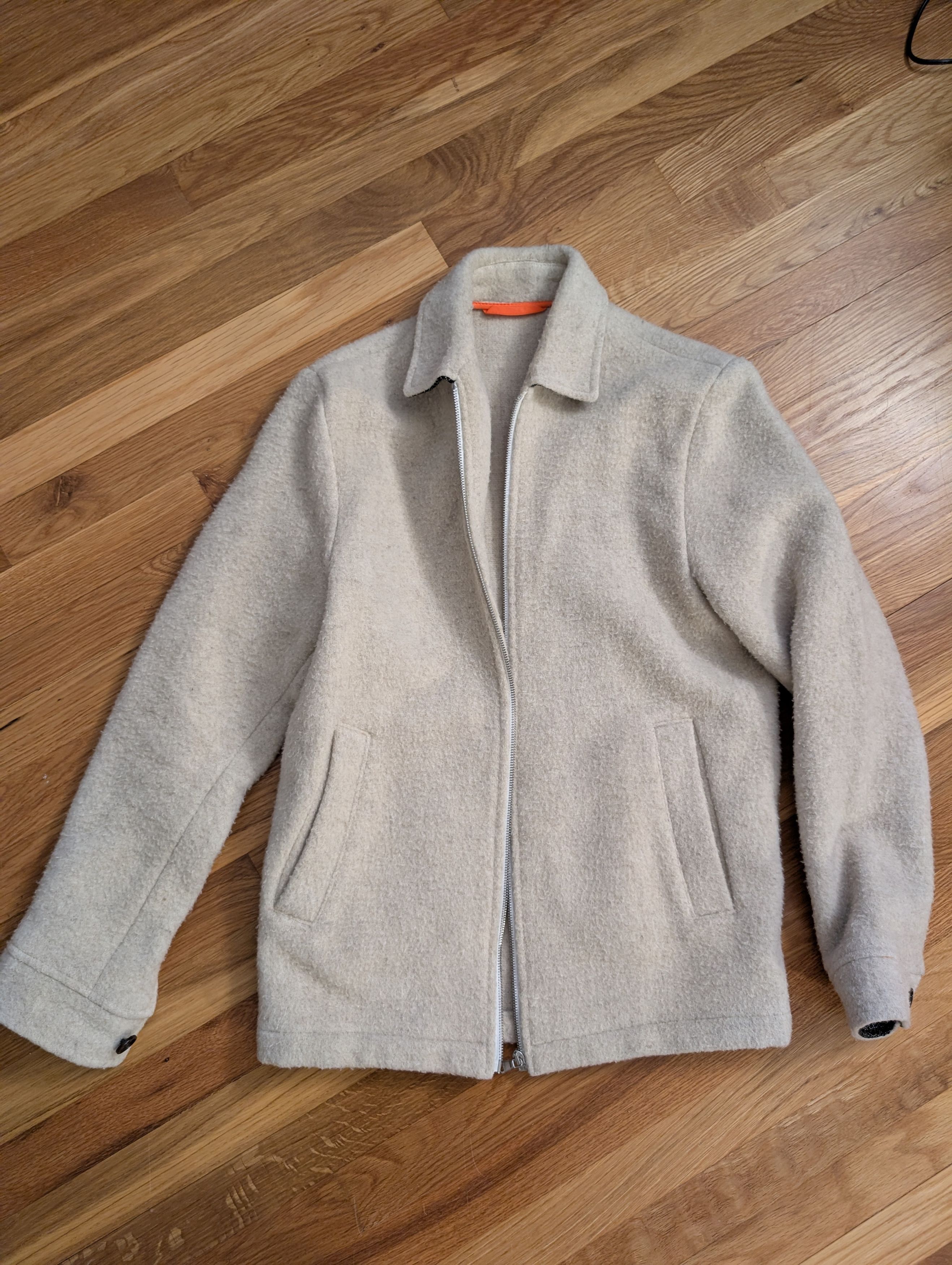 Wax London Wax London Men's Cream Wool Jacket Size US S / EU 44-46 / 1 - 1 Thumbnail