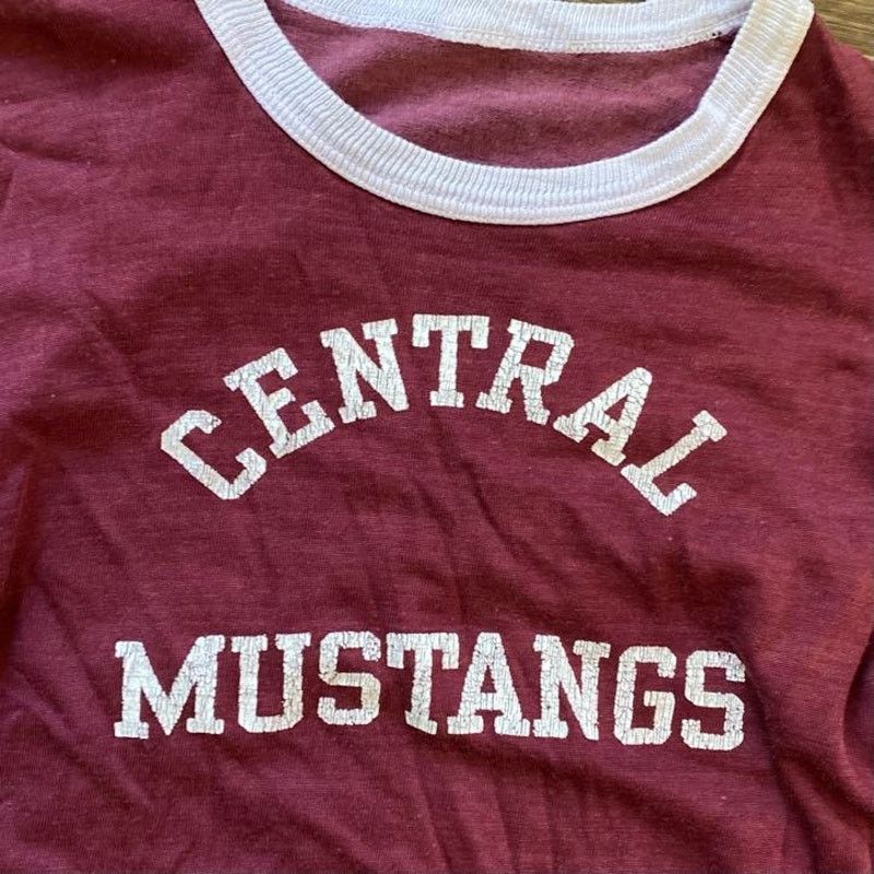 Vintage Vintage Maroon Central Mustangs Jersey Size US S / EU 44-46 / 1 - 2 Thumbnail