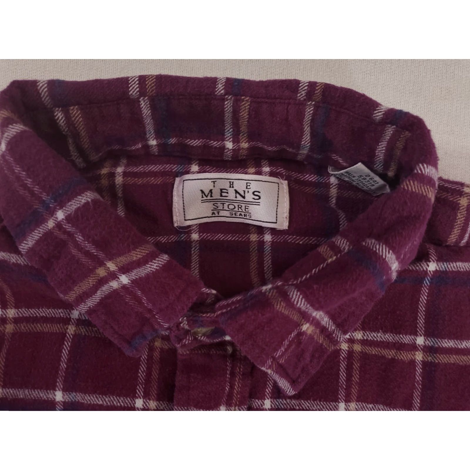 Sears Sears VTG 90s Flannel Plaid The Mens Store Purple Check Plaid Mens L Tall Shirt Long Sleeve Array Size US L / EU 52-54 / 3 - 2 Thumbnail