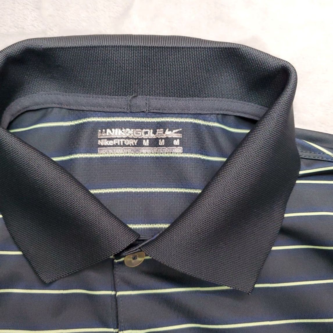 Nike NikeGolf Shirt Men M Green Striped FitDry Polo Short Sleeve Casual Golf Size US M / EU 48-50 / 2 - 3 Thumbnail