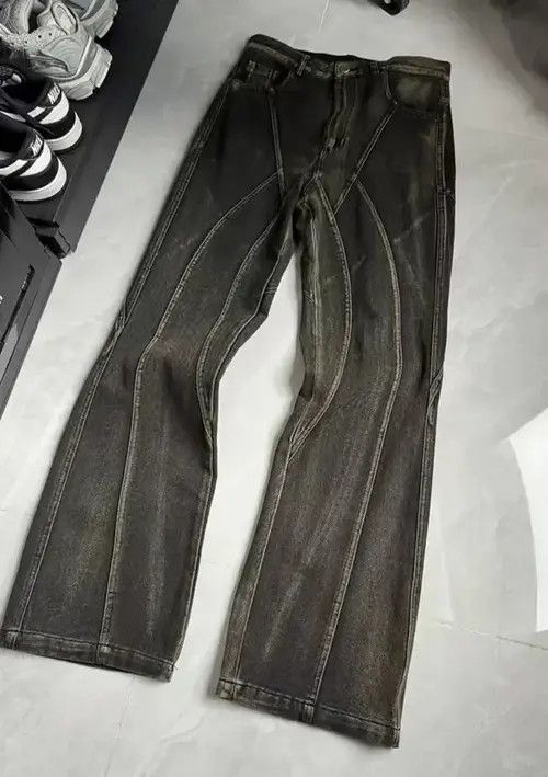 Japanese Brand × Jean Vintage Washed Black Micro Flare Jeans Size US 32 / EU 48 - 1 Thumbnail