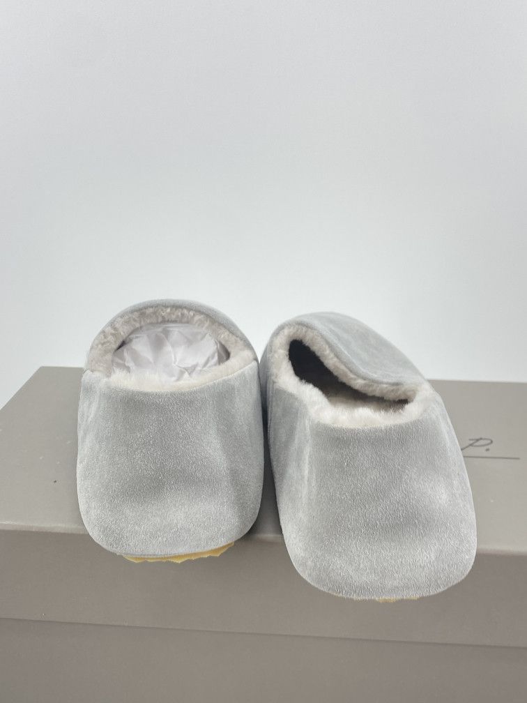 Mr P. Babouche Shearling Lined Suede Slippers Size US 9 / EU 42 - 5 Thumbnail