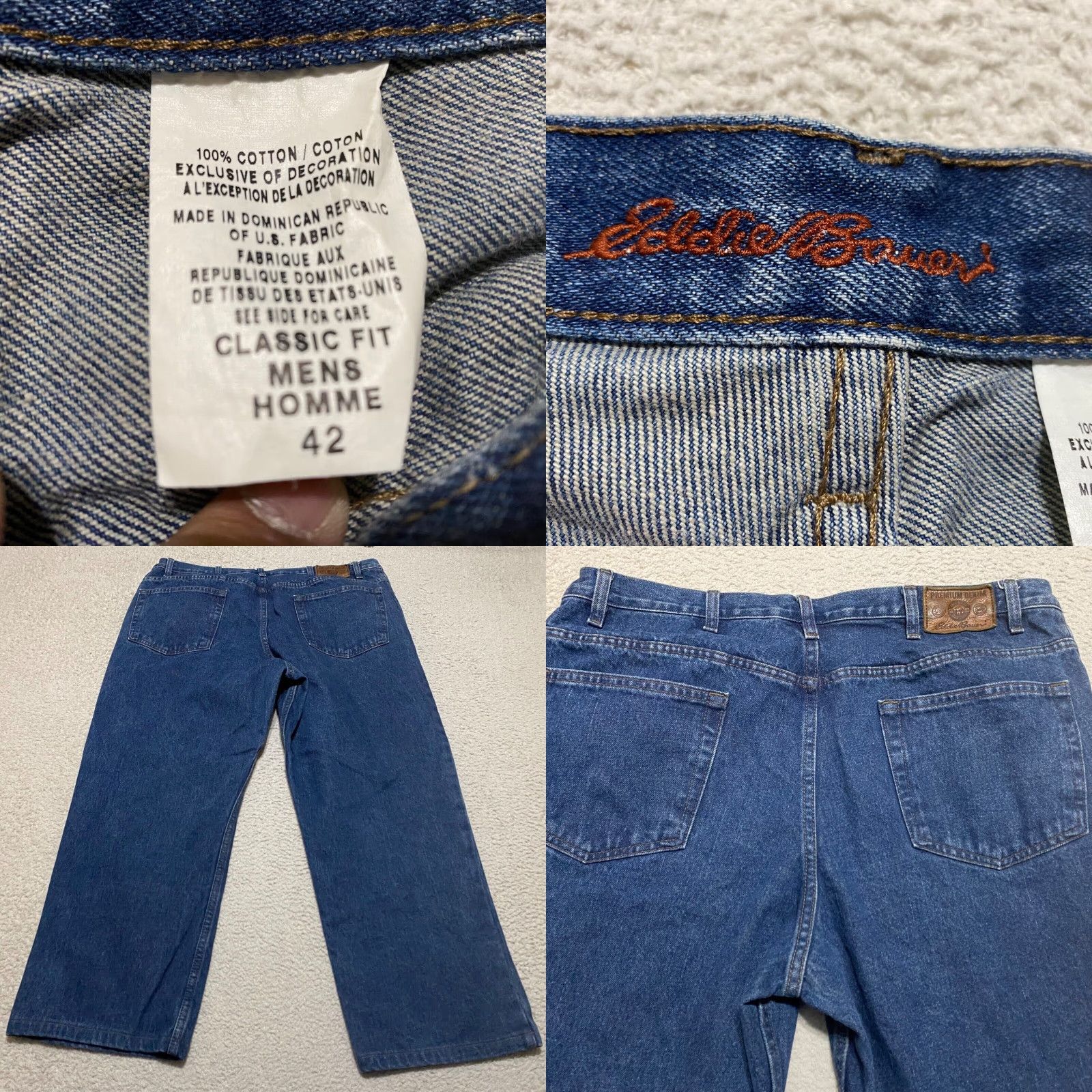 Eddie Bauer Eddie Bauer Jeans Mens sz 42 Blue Denim Straight Leg Dark Wash Classic Fit Size US 38 / EU 54 - 8 Thumbnail