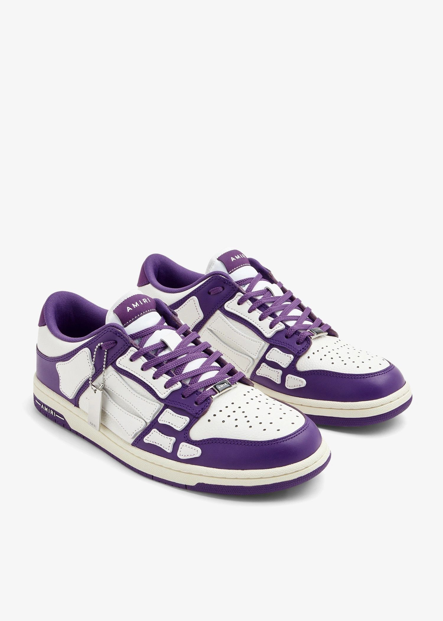 Amiri o1gr1nt0426 Skel Low-Top Sneakers in Purple/White Size US 15 / EU 48 - 5 Thumbnail