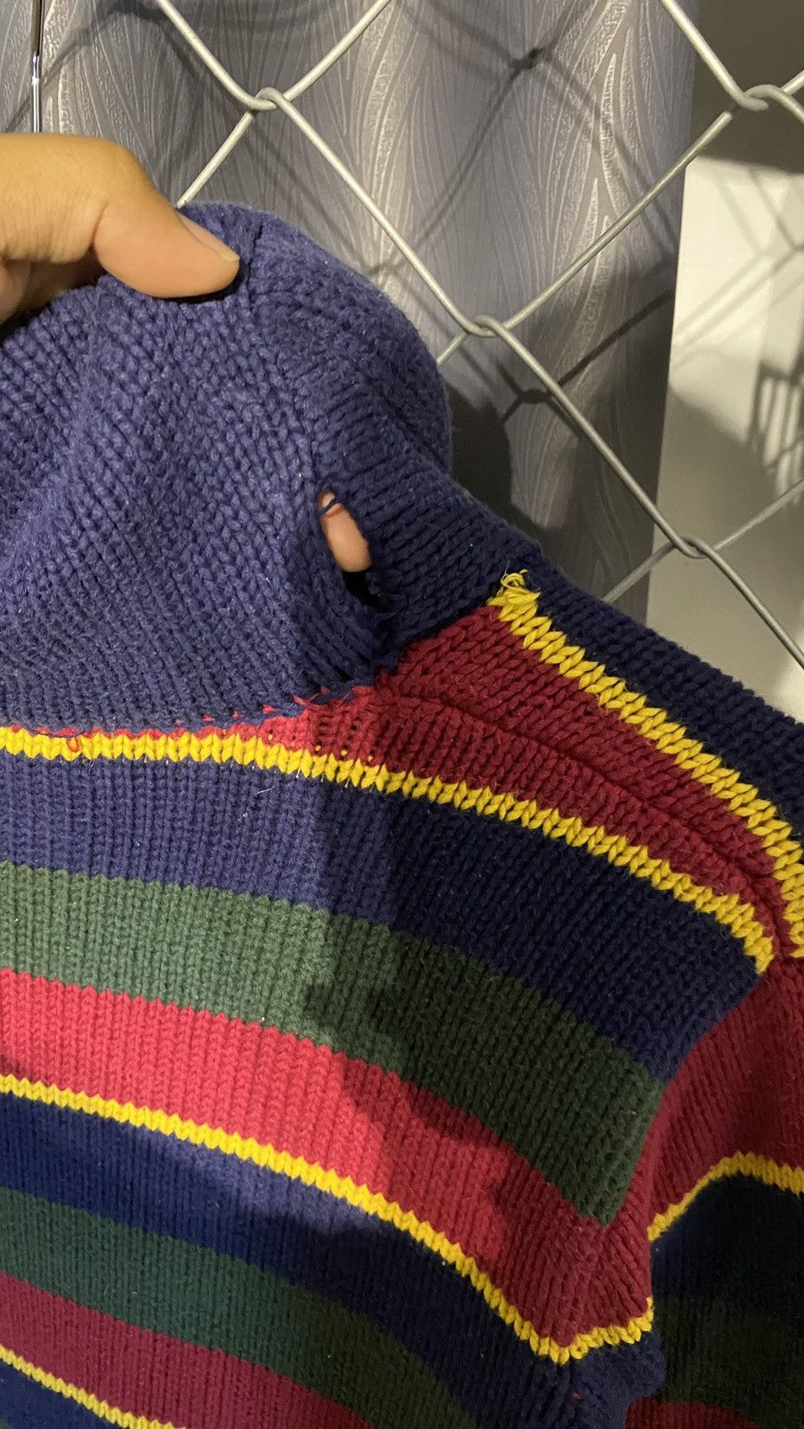 Polo Ralph Lauren POLO RALPH LAUREN HALF BUTTON KNITWEAR STRIPED MULTICOLOUR Size US L / EU 52-54 / 3 - 9 Thumbnail