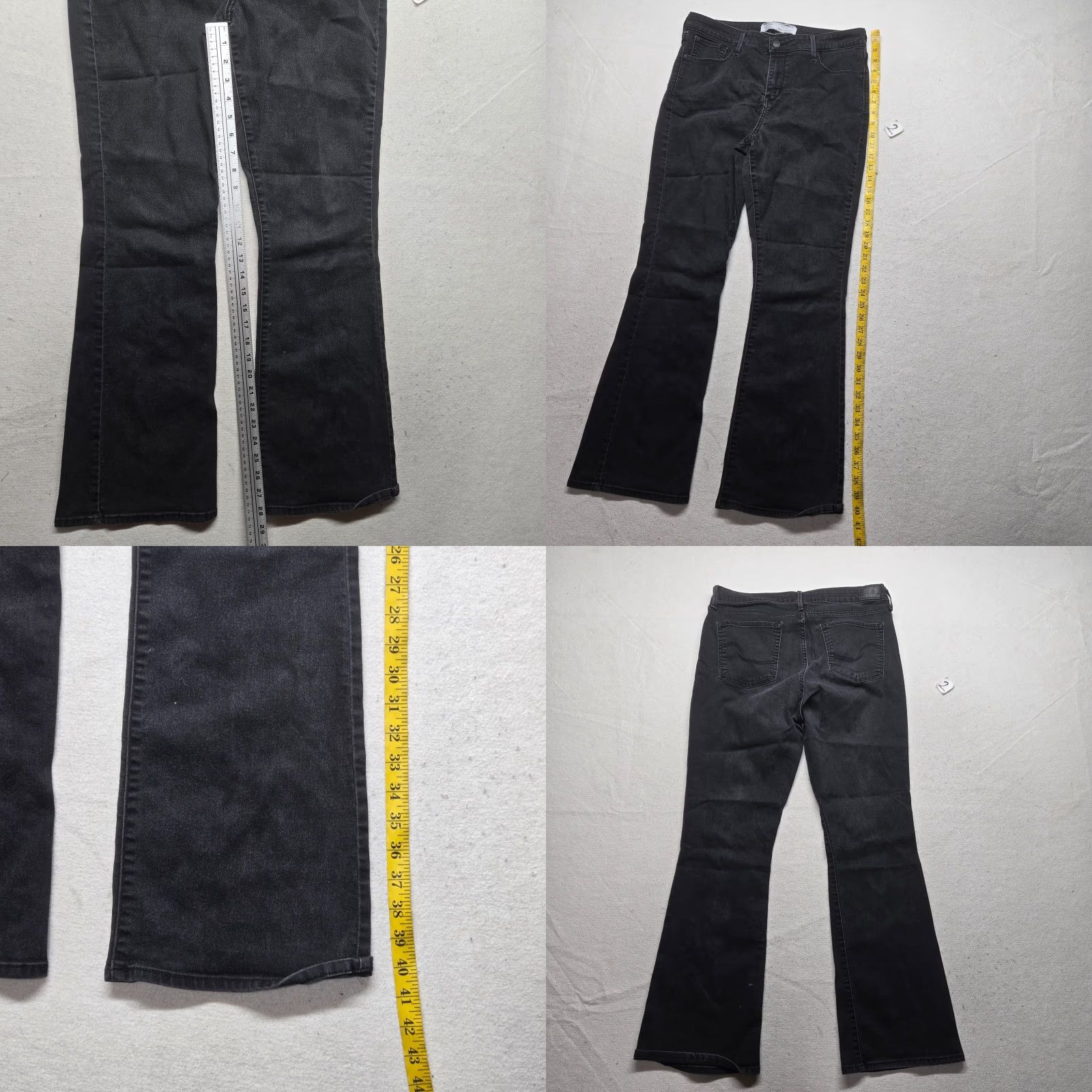 Levi's Levi's Women's Jeans Signature Mid Rise Boot Cut Black Denim 14 Adult Regular 14 Jeans Ladies Black 500 Series Vintage No Size 36" / US 14 / IT 50 - 8 Thumbnail