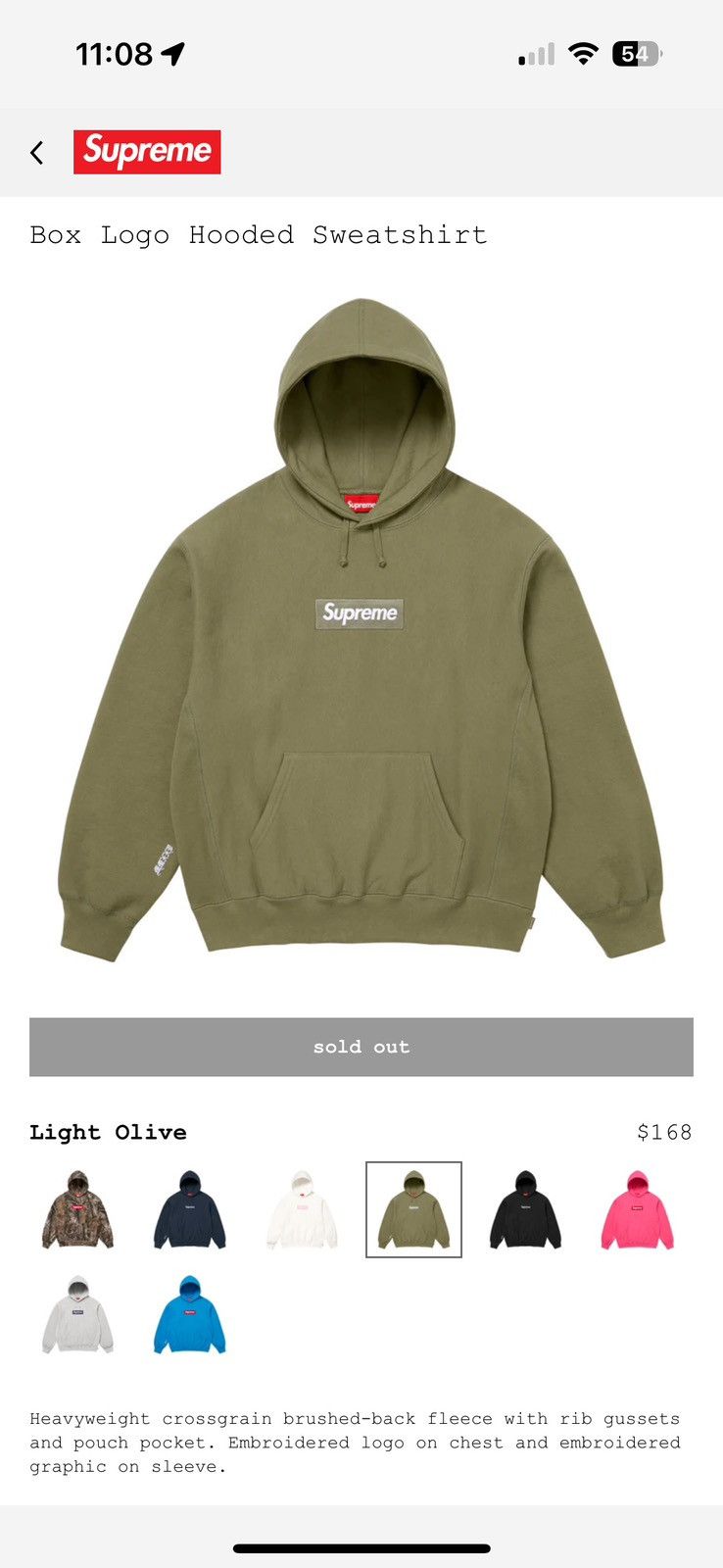 Supreme Olive Box Logo Hoodie | Grailed