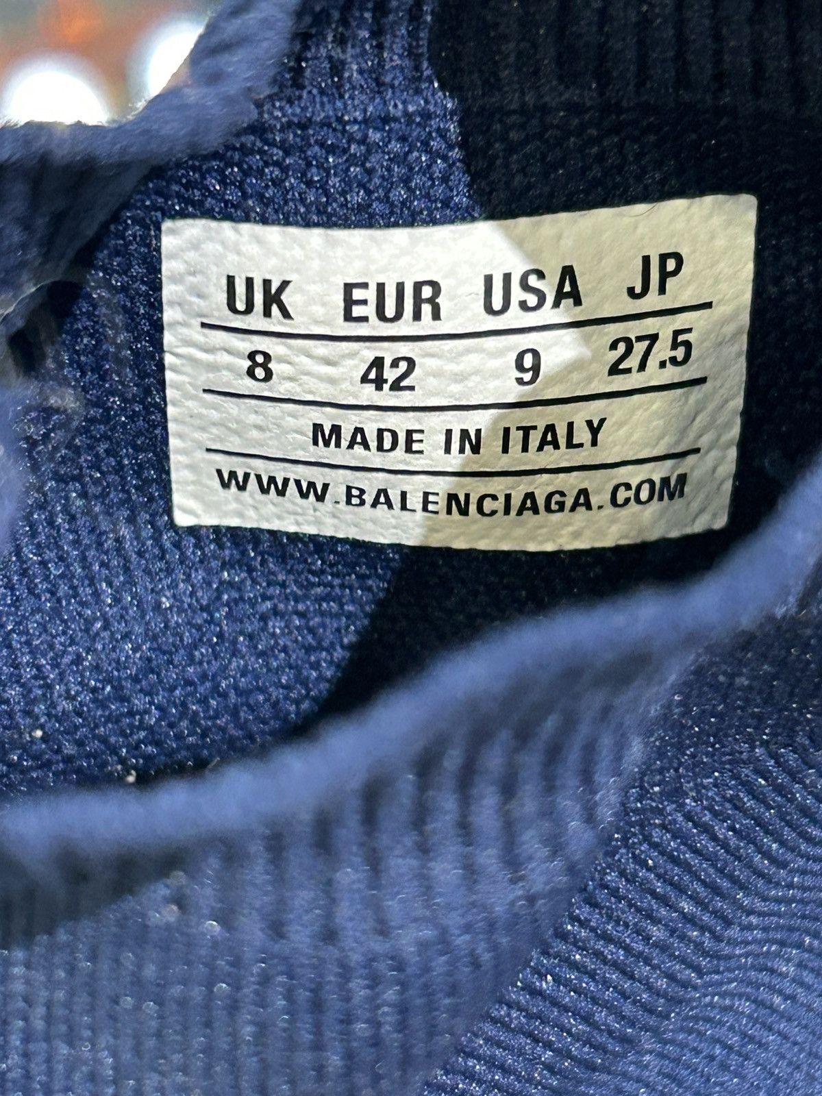 Balenciaga Balenciaga speed runner navy Size US 9 / EU 42 - 9 Thumbnail