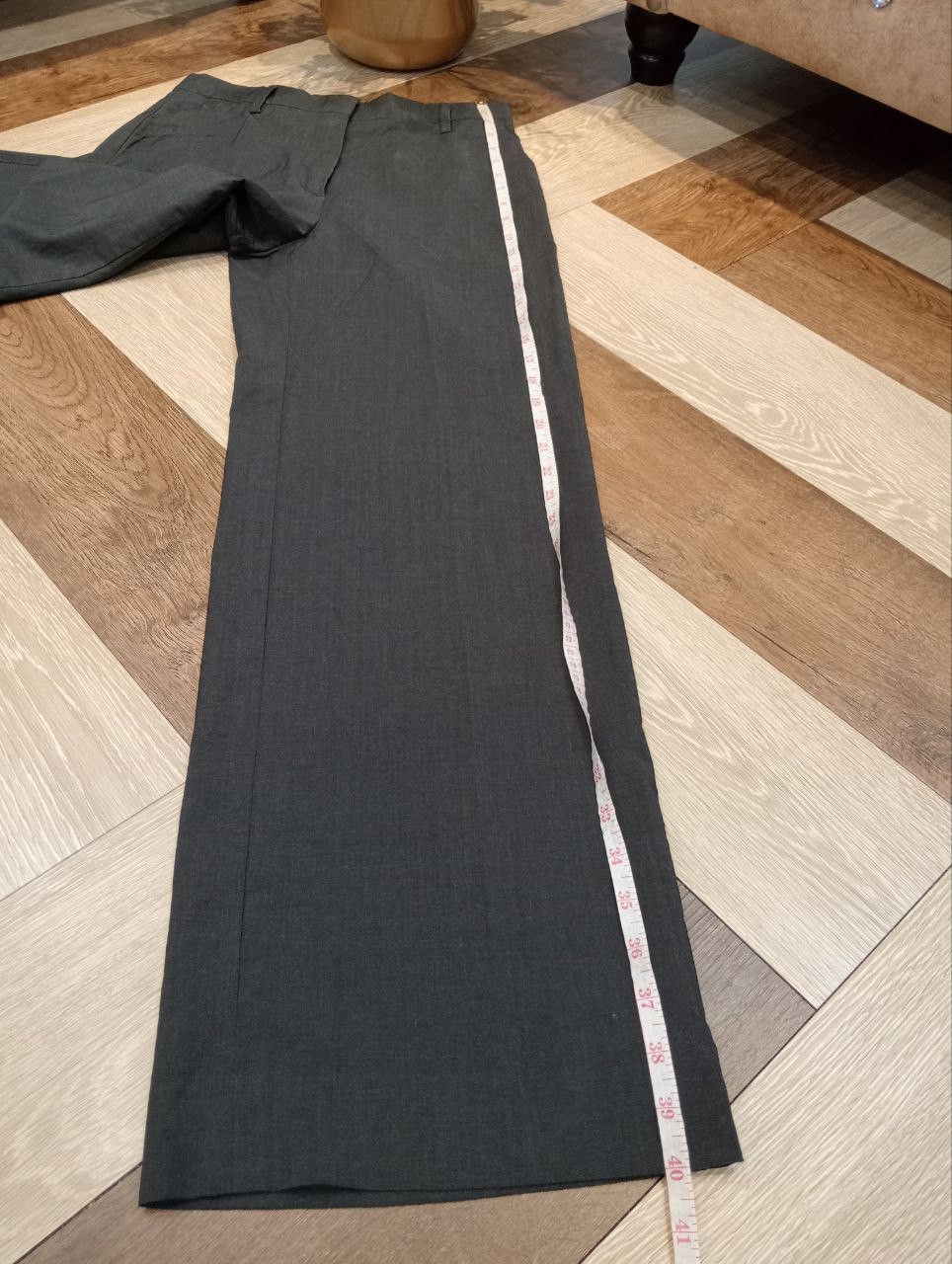 Prada PRADA MILANO WIDE LEG PANTS - SIZE 36 DARK GREY Size 25" / US 0 / IT 36 - 20 Thumbnail