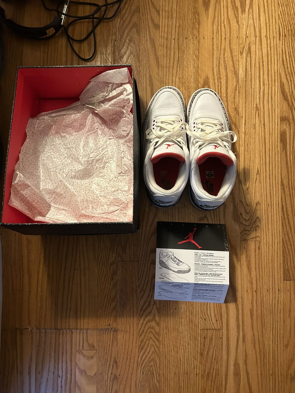 Jordan Brand Air Jordan 3 Retro White Cement 88’ Dunk Contest Size 11 Size US 11 / EU 44 - 9 Thumbnail