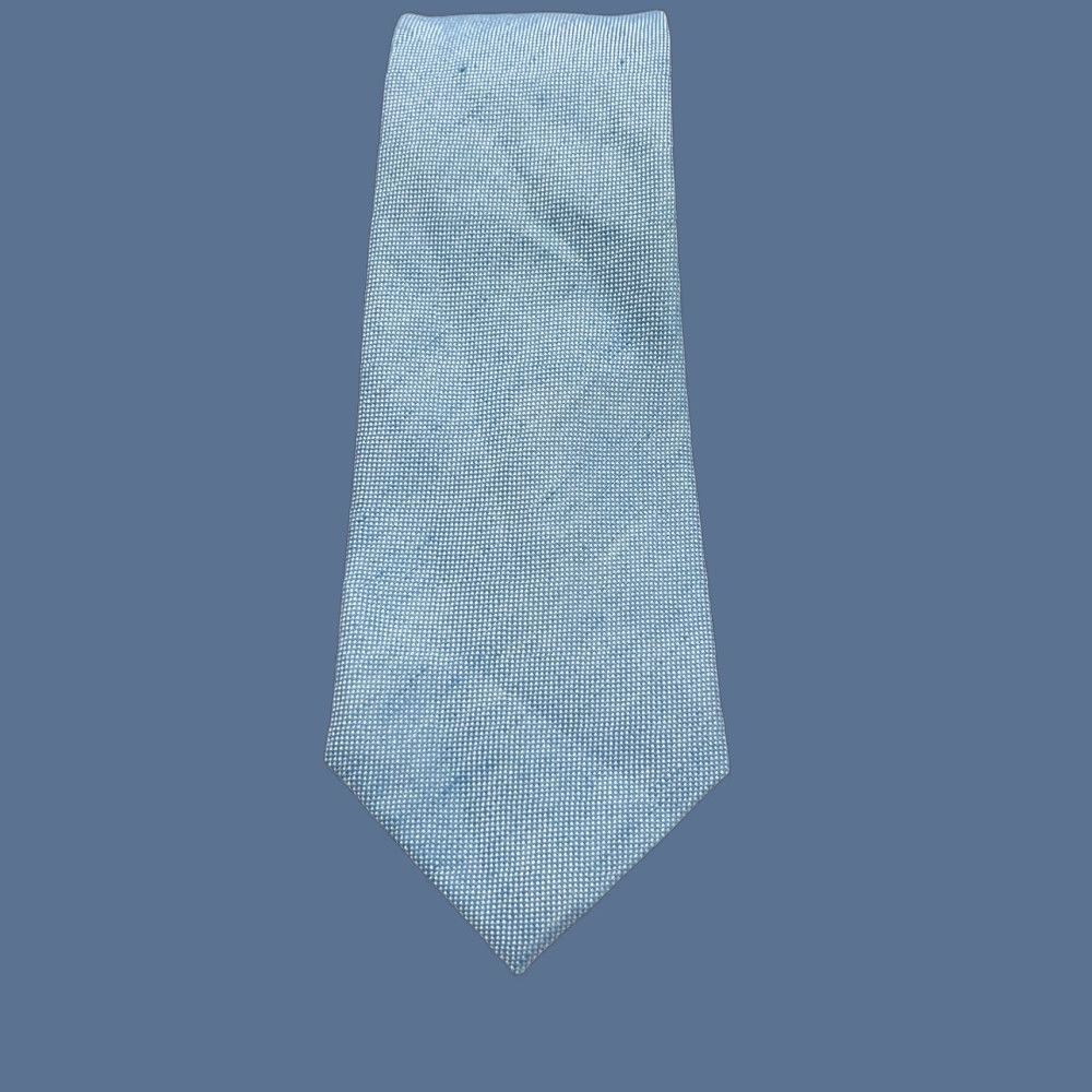 Banana Republic VINTAGE Banana Republic Tie Blue Linen Silk Blend Light 58 w/ Stain Resistant Men Tie 58 inch Size ONE SIZE - 1 Thumbnail