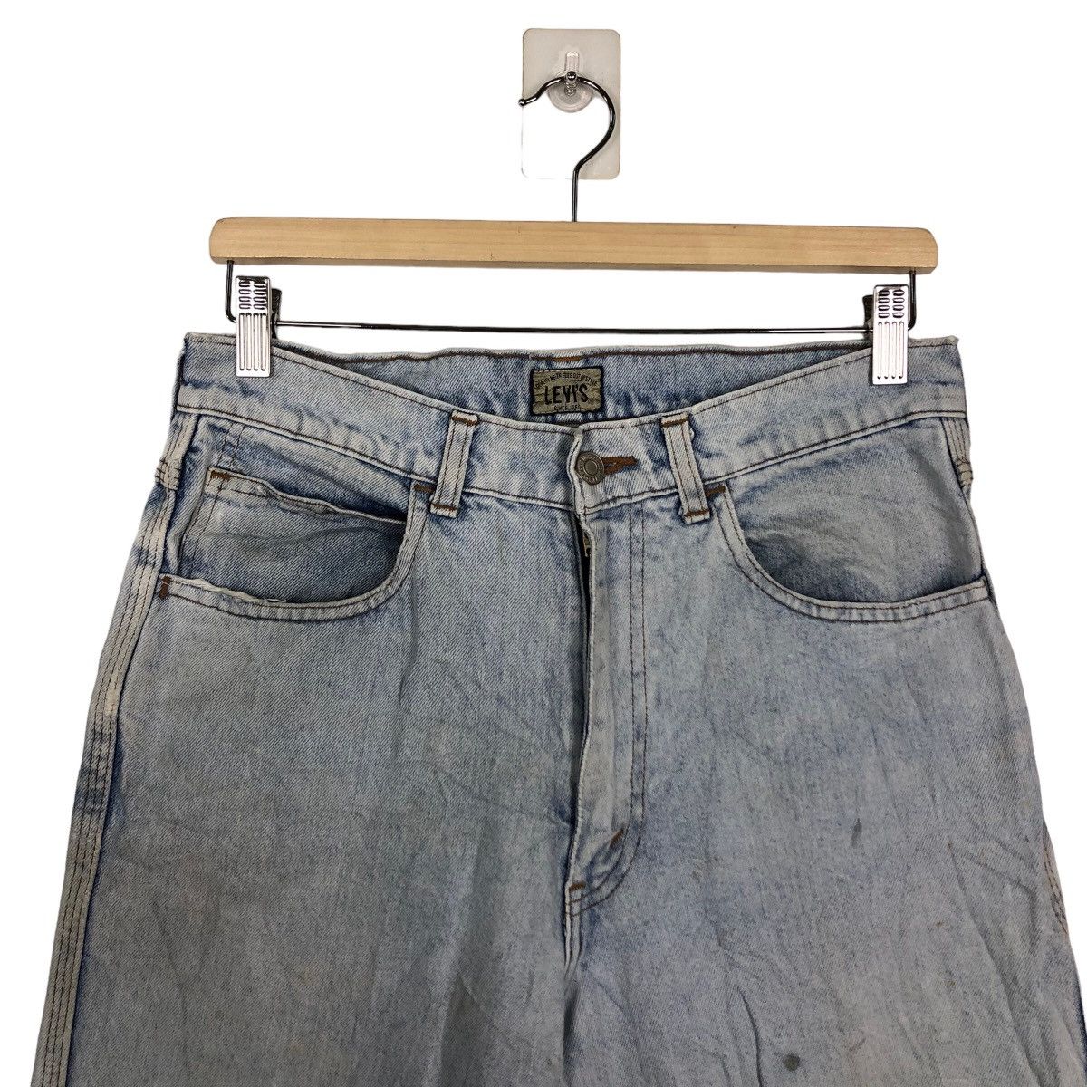 Levi's 🔥80’s Vintage Levi’s Acid Wash Design Straight Cut Denim Size US 28 / EU 44 - 3 Thumbnail