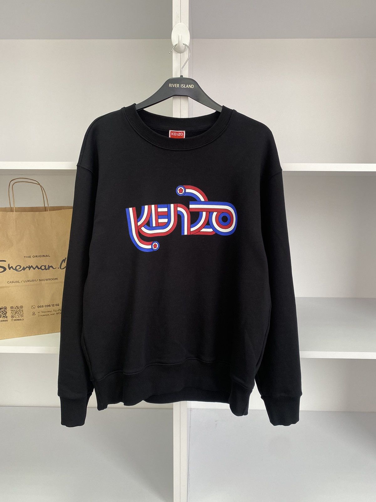 Kenzo Paris Men's Target Logo Crew Sweat in Black