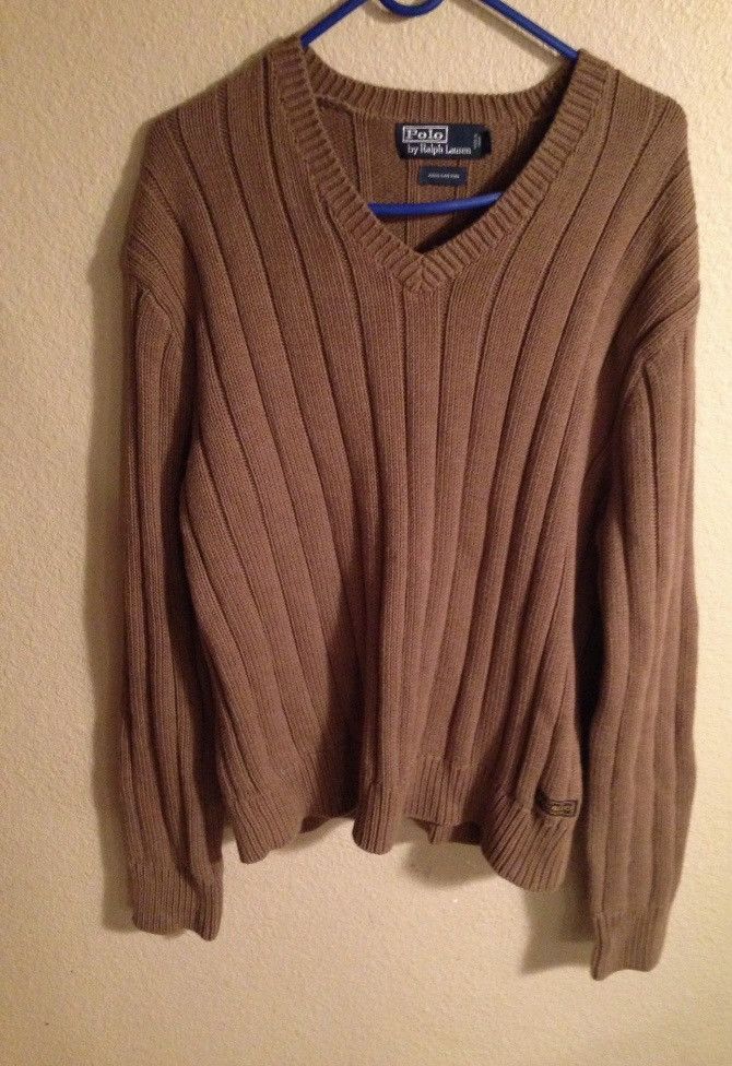 Polo Ralph Lauren Vintage Men's large polo v neck sweater by Ralph Lauren Size US L / EU 52-54 / 3 - 2 Thumbnail