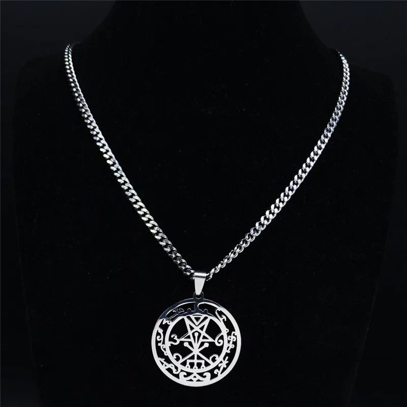 Jewelry Stainless Steel Satan Necklace Size ONE SIZE - 3 Thumbnail