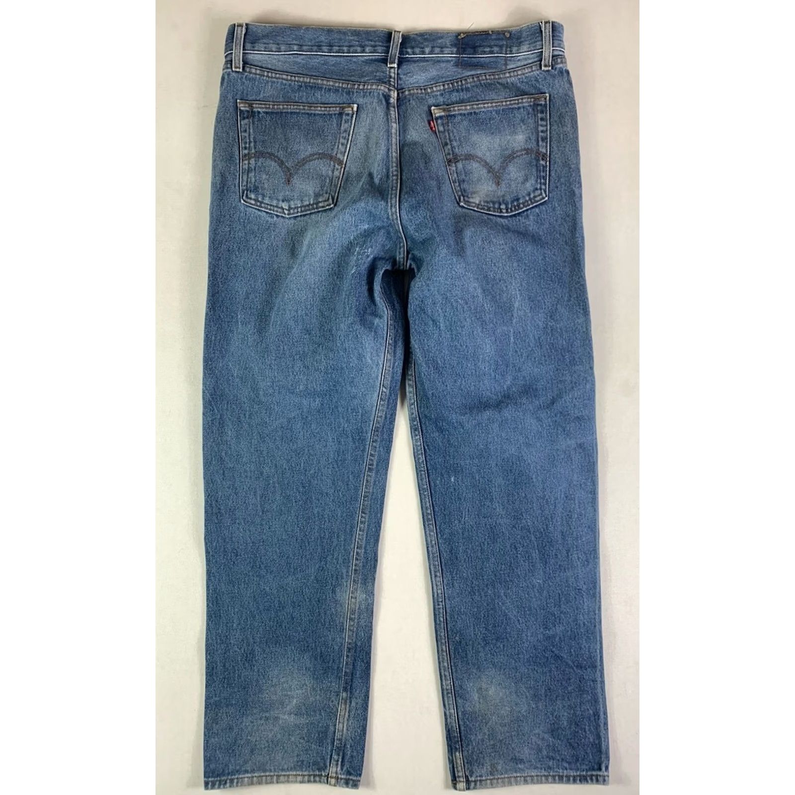 Levi's VINTAGE Levi's 501 Jeans Mens Regular 38x30 Blue Button Fly USA 2002 Denim 5-Pocket Straight Jeans Mens 90s USA Size US 38 / EU 54 - 2 Thumbnail