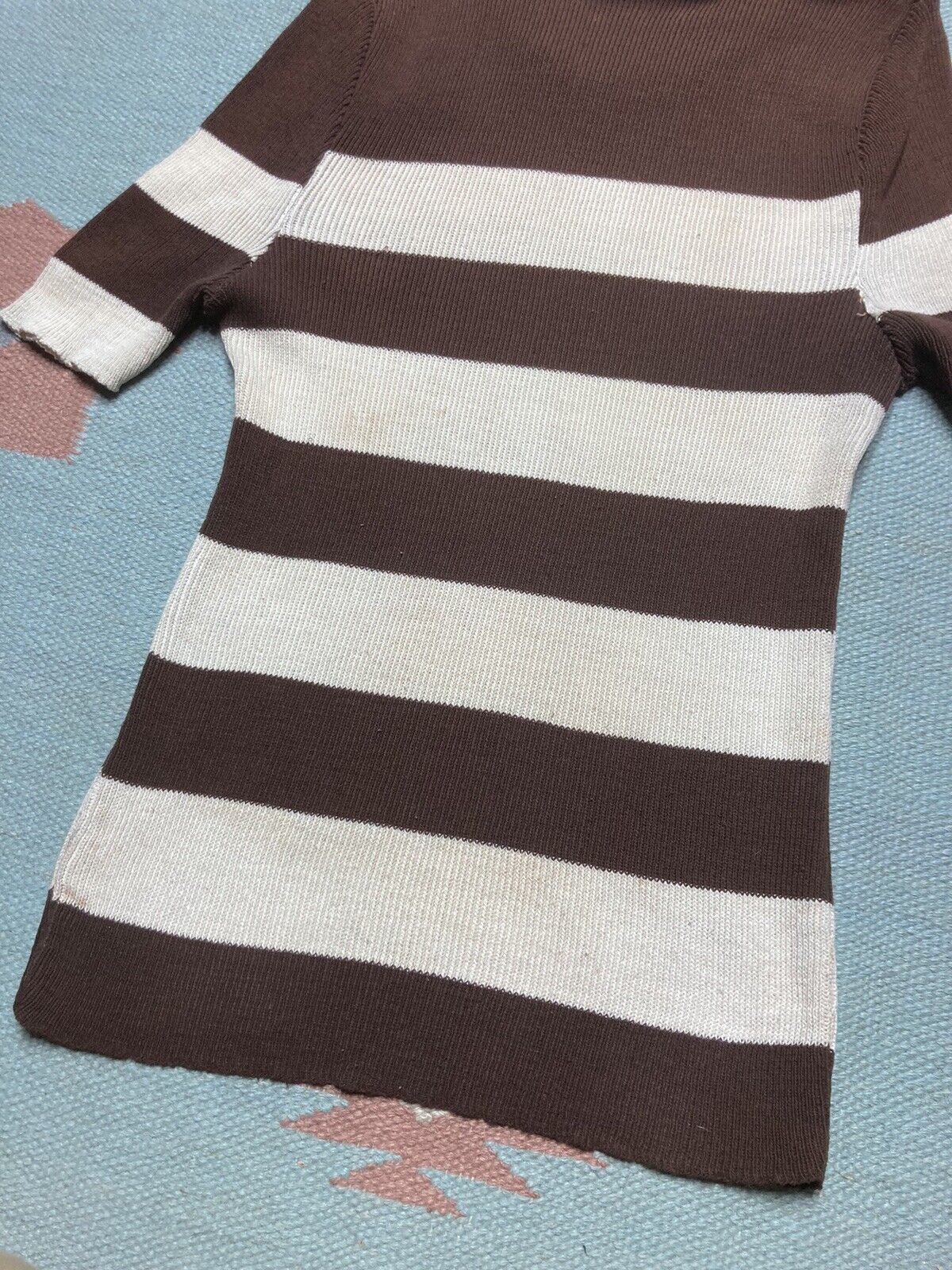 Vintage 70s ribbed t shirt striped sweater dagger women’s S baby tee Size S / US 4 / IT 40 - 7 Thumbnail