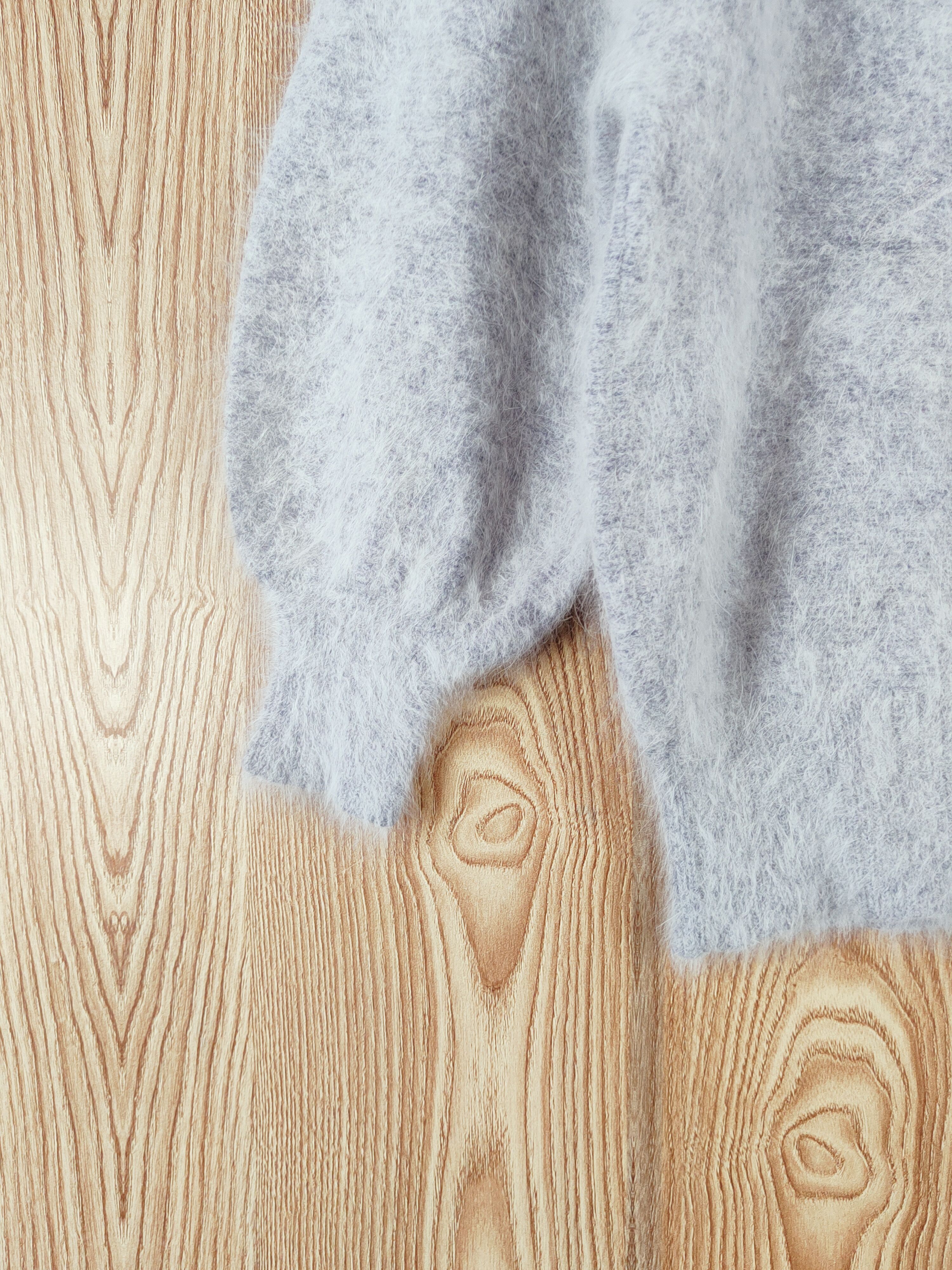 Homespun Knitwear × Japanese Brand × Vintage Japan vintage Gray Shag Shaggy Fur Mohair Knitwear #W757 Size XS / US 0-2 / IT 36-38 - 4 Thumbnail