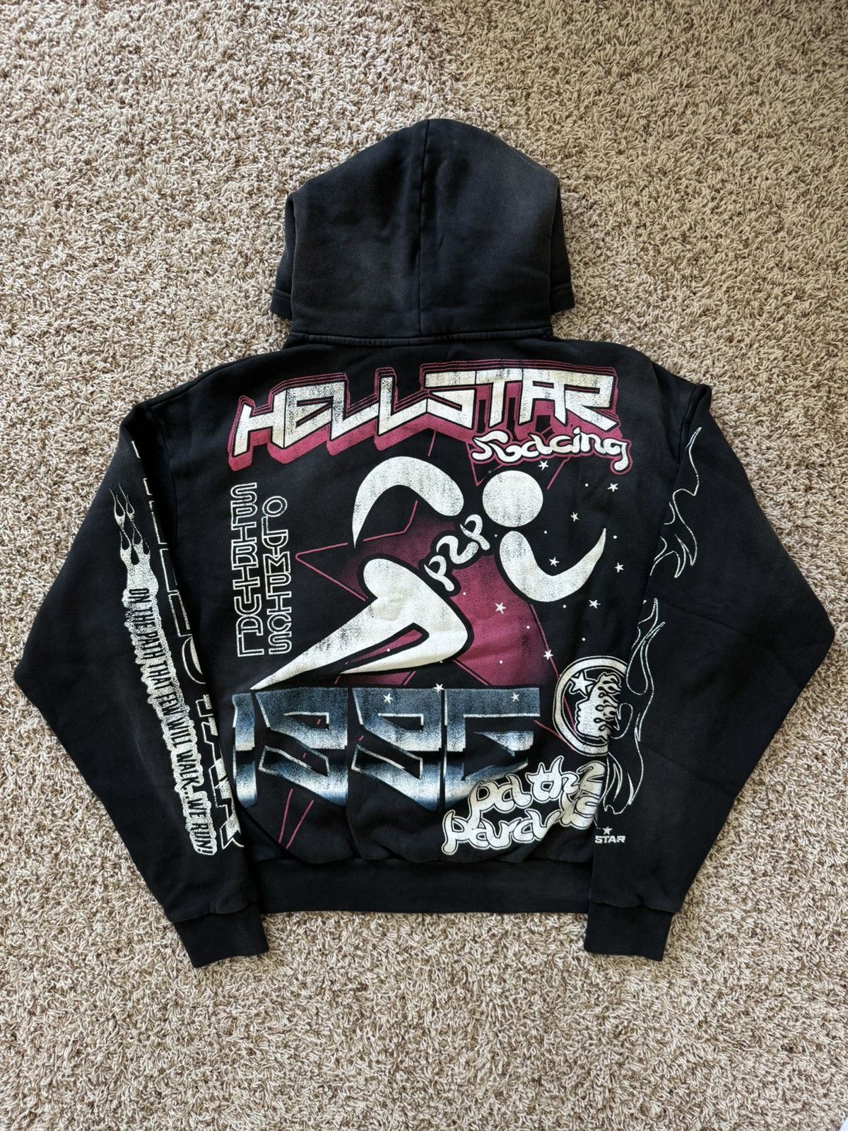 HELLSTAR Hellstar Racer Hoodie Black (NFC) Size US S / EU 44-46 / 1 - 1 Thumbnail