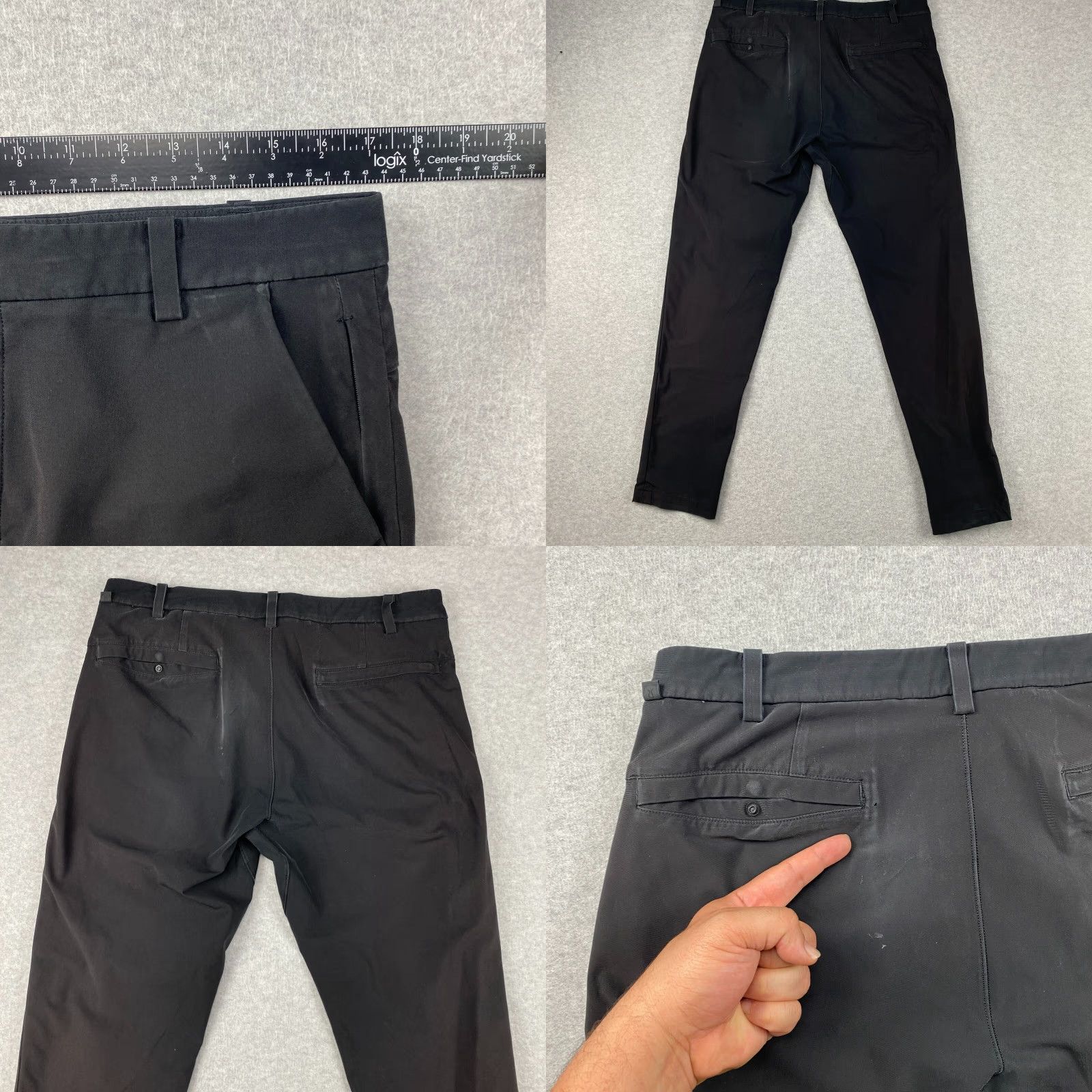 Lululemon Lululemon Pants Mens 33 Black Flat Front Tapered Chino Pockets Golf Performance Modern Casual Seasonal Materials Polyester Elastane Breathable Nos Size US 33 - 9 Thumbnail