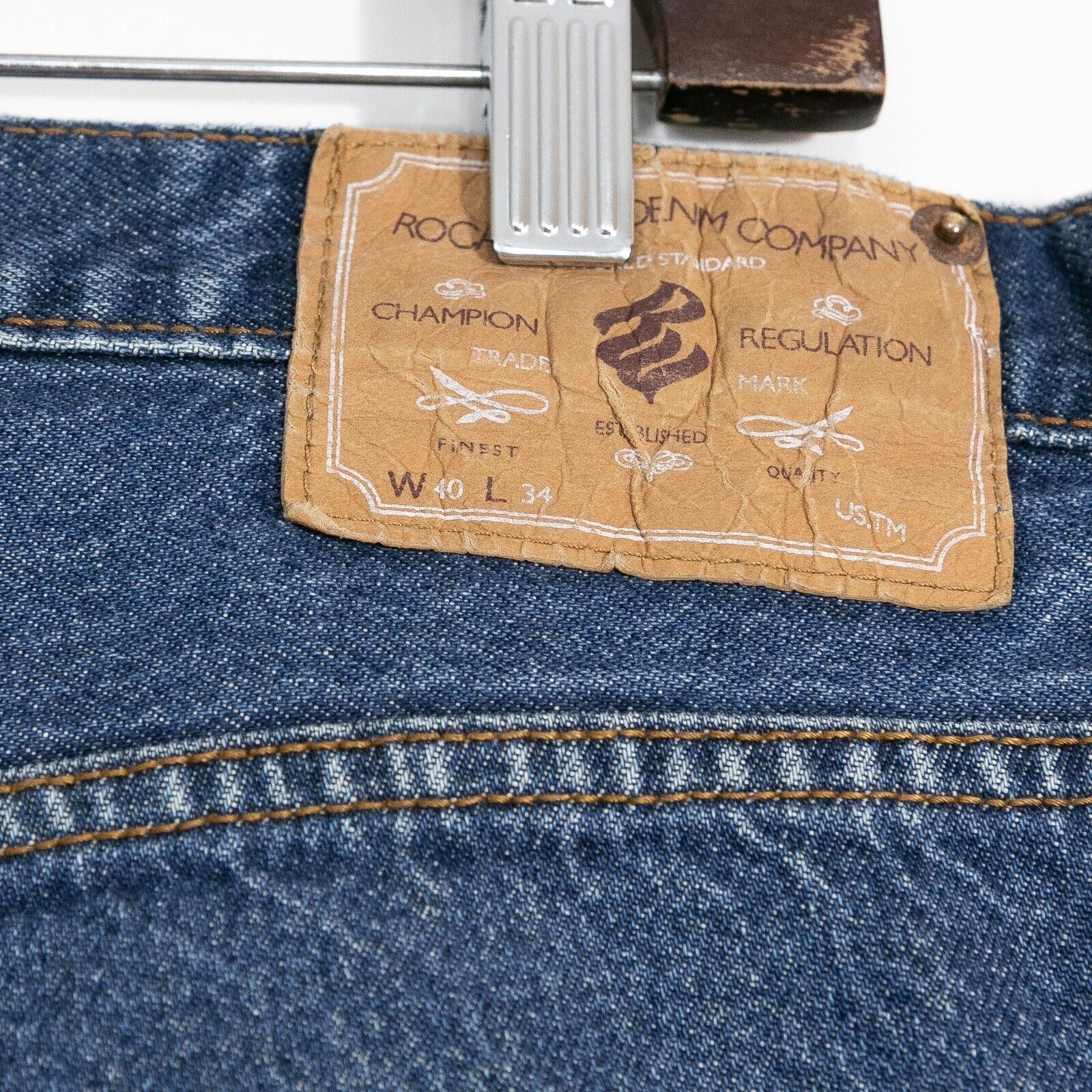 Rocawear × Vintage Vintage Rocawear Jeans 40x32 - Distressed Dark Wash Straight Size US 40 / EU 56 - 11 Thumbnail