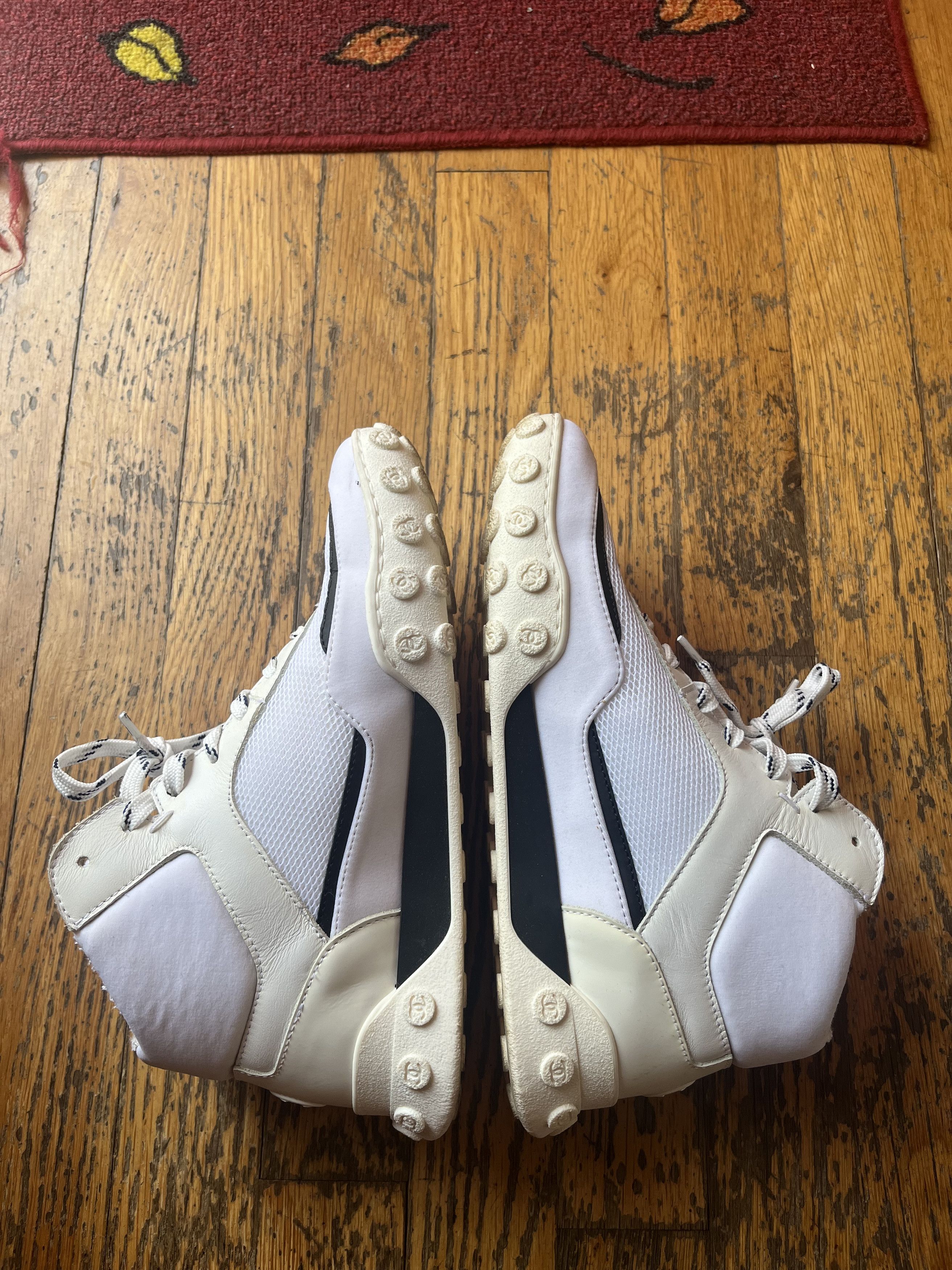 Chanel Chanel High Top B&W Sneakers Size US 6 / IT 36 - 10 Thumbnail