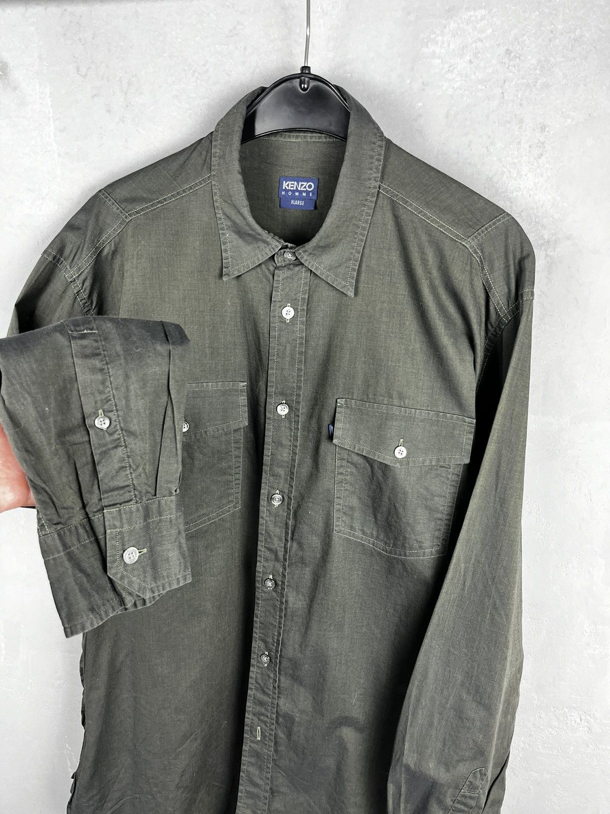 Kenzo × Vintage Vintage Kenzo Homme Shirt Size US XL / EU 56 / 4 - 7 Thumbnail