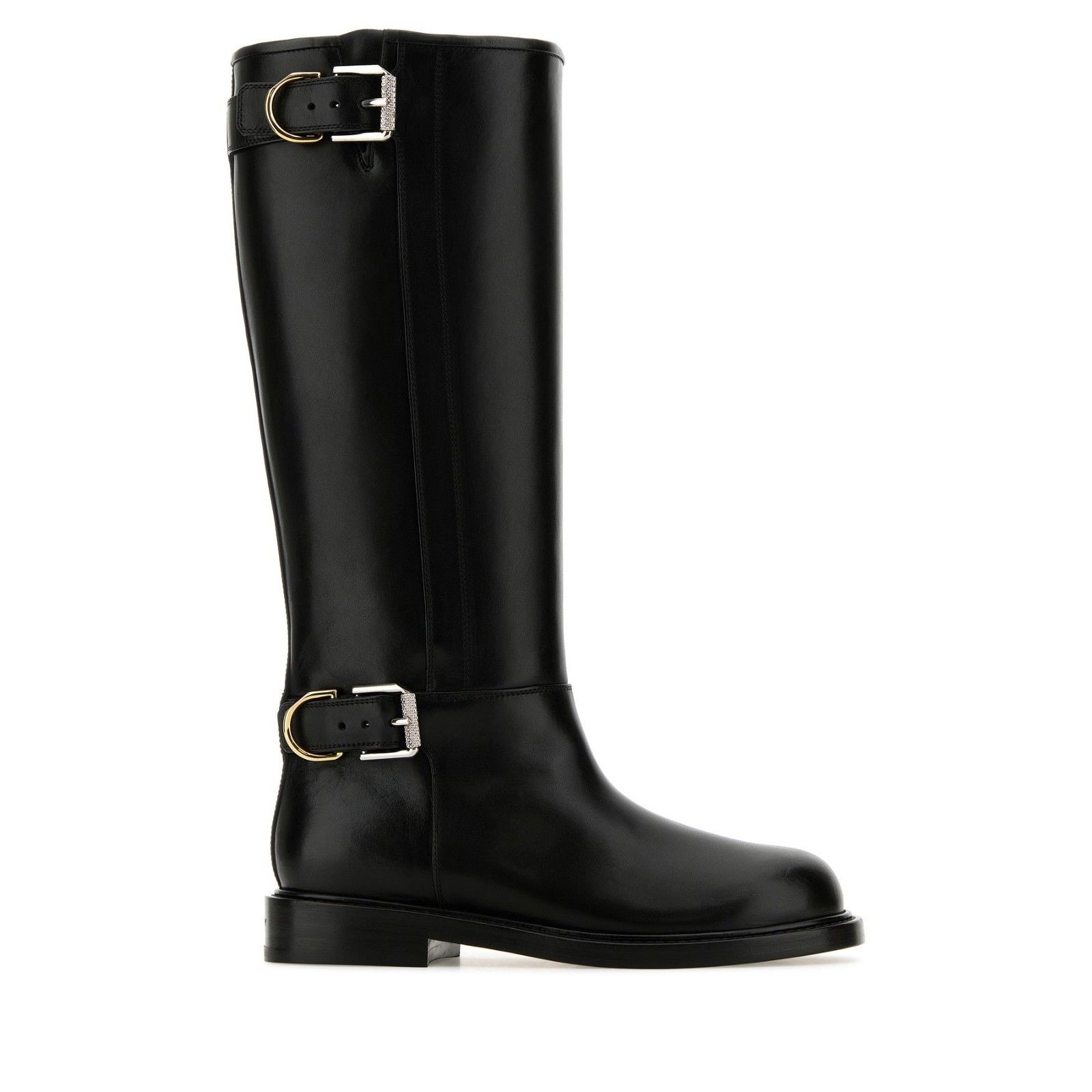 GIVENCHY Voyou Knee High Black Leather Boots New & Authentic