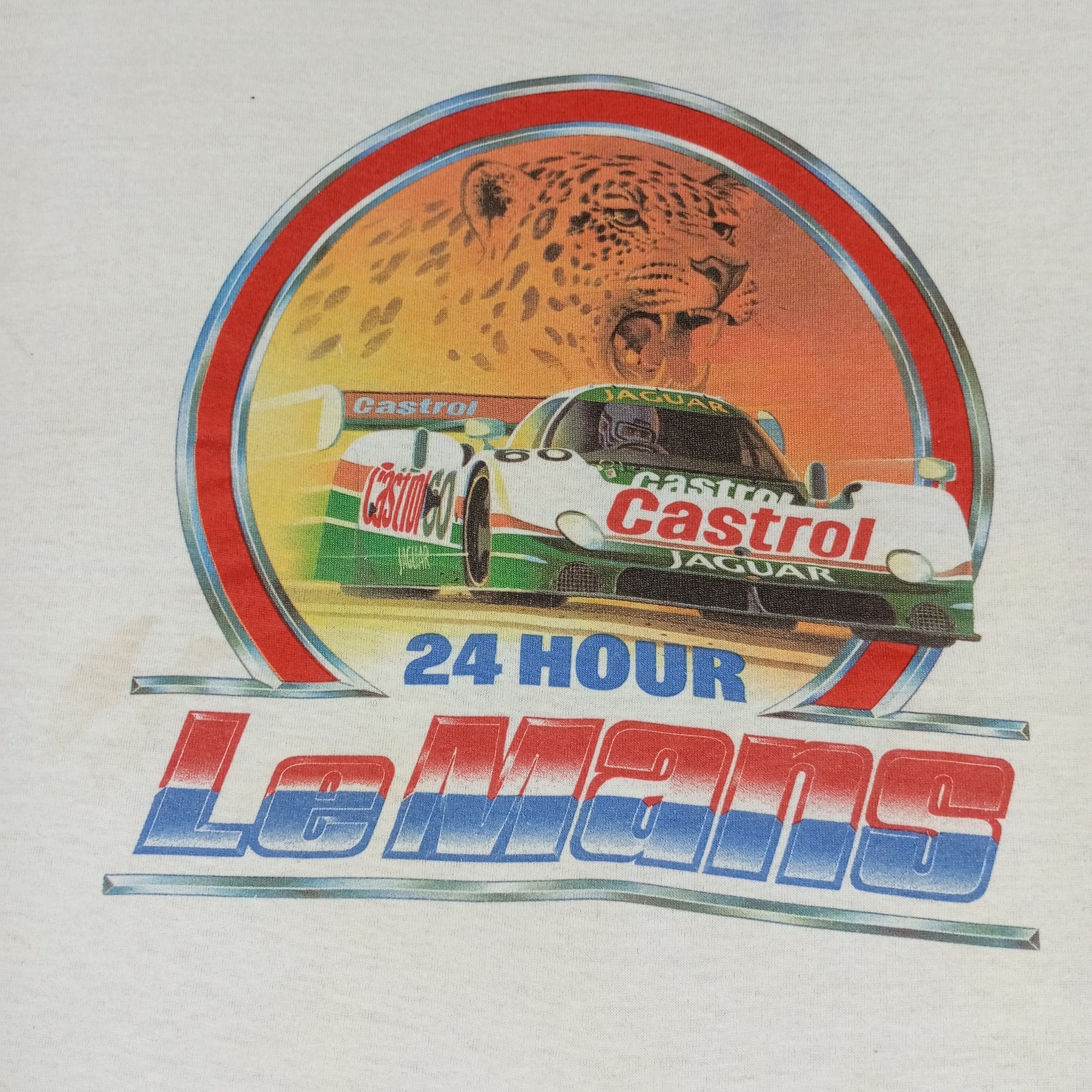 Vintage Castrol Racing Jaguar 24 Hour Le Mans Vintage Tshirt Size US M / EU 48-50 / 2 - 2 Thumbnail