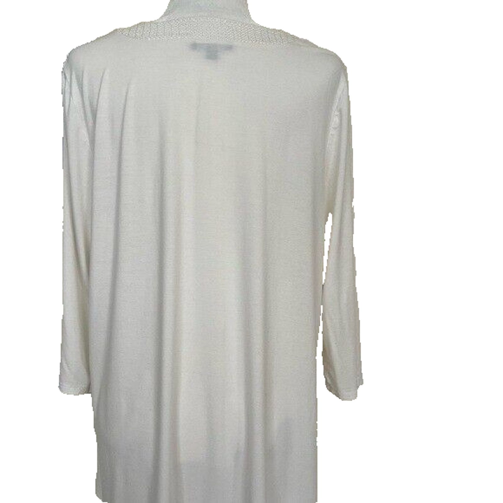 Adrianna Papell Adrianna Papell 3/4 sleeve Top Embroidery Ivory tuni Size 2X Size XXL / US 16-18 / IT 52-54 - 3 Thumbnail