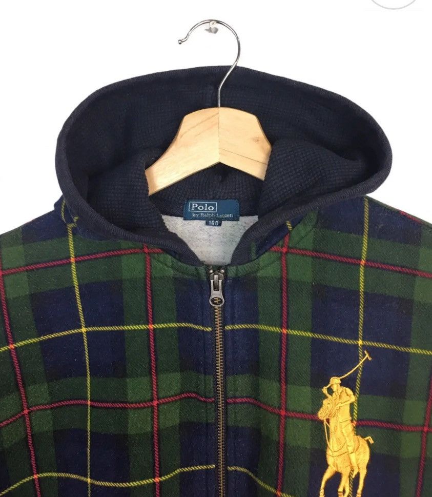 Polo Ralph Lauren RARE Y2K Vintage Polo Ralph Lauren Plaid Full Zipper Hoodie Size US M / EU 48-50 / 2 - 2 Thumbnail