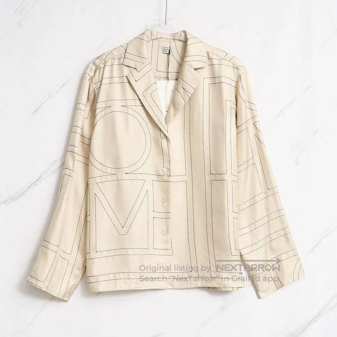 Toteme Toteme Women's Geometric Silk Blouse. Size M / US 6-8 / IT 42-44 - 1 Thumbnail