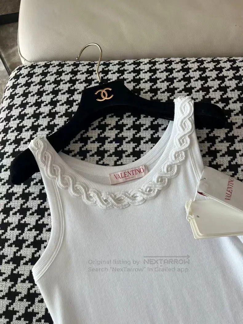 Valentino Valentino White nail bead heavy industry vest Size M / US 6-8 / IT 42-44 - 3 Thumbnail