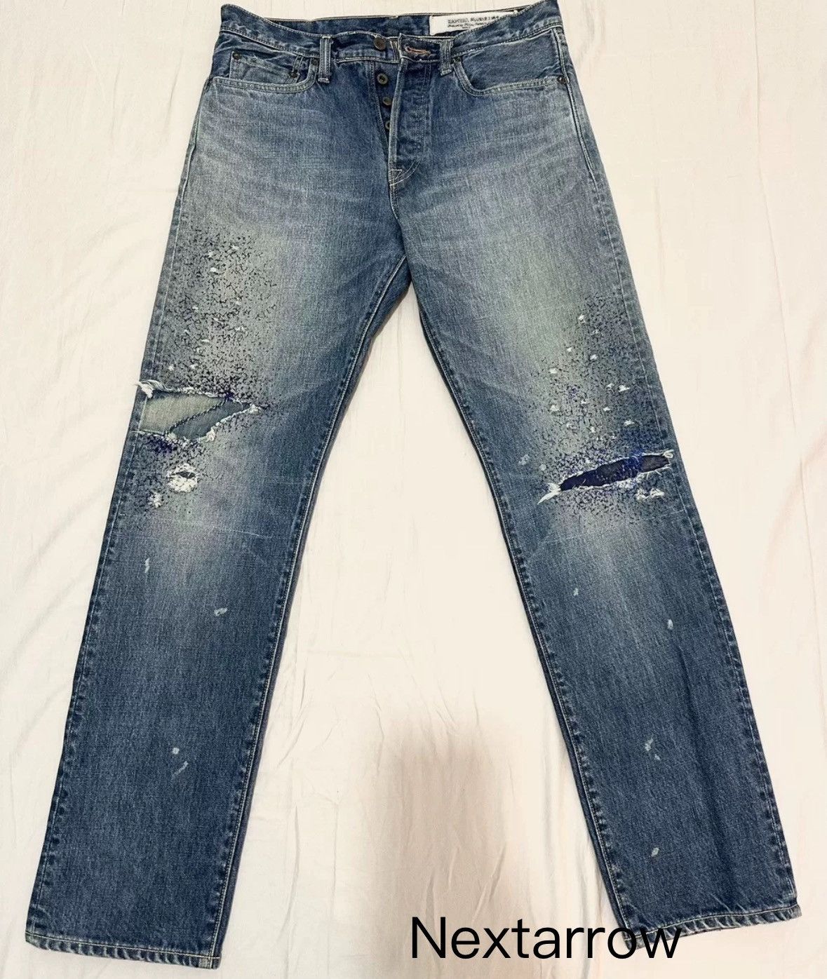 Kapital Kapital wash destroys prickly jeans 2412-Nextarrow Size US 32 / EU 48 - 1 Thumbnail