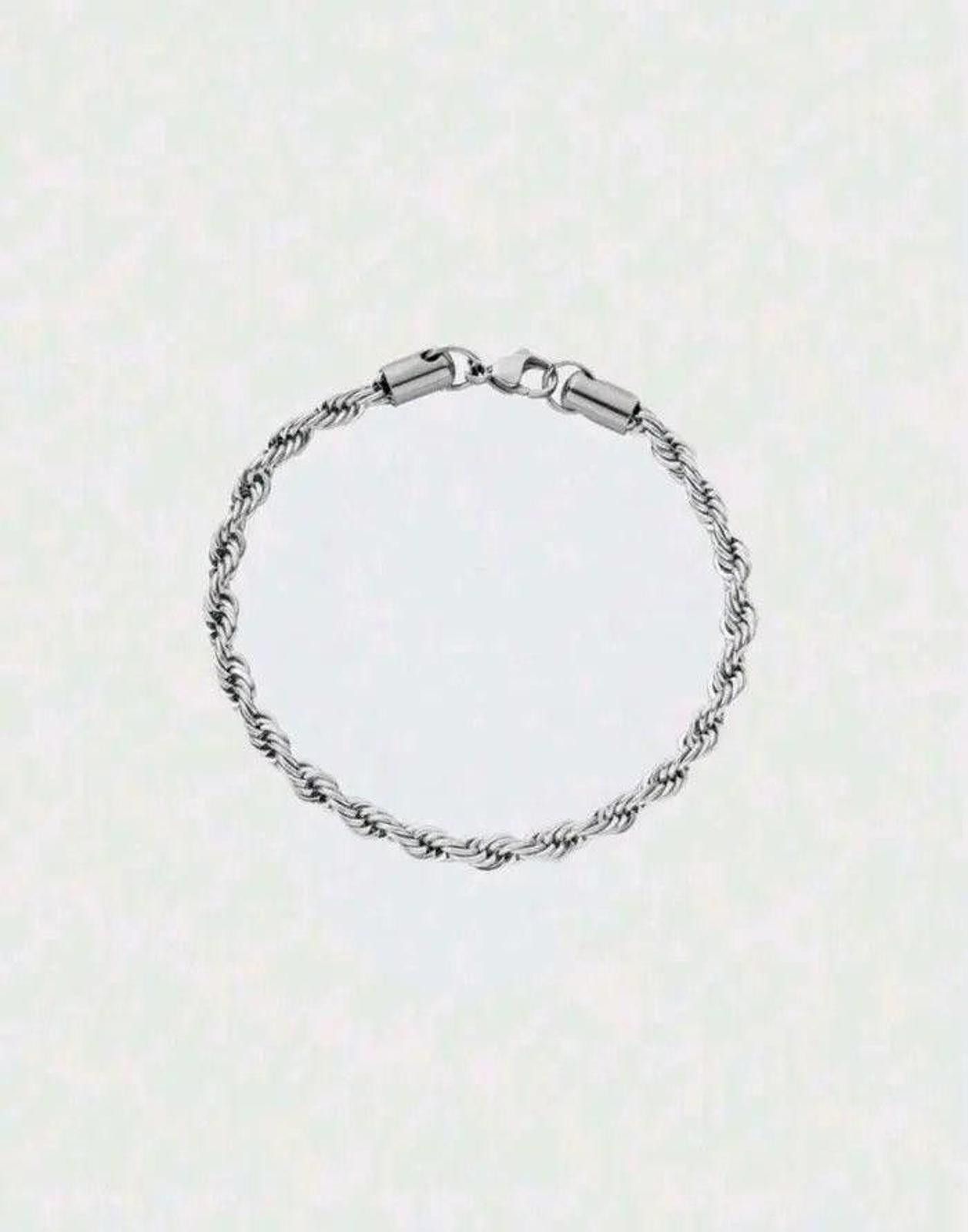 Jewelry Twisted Rope Steel Bracelet Size ONE SIZE - 2 Thumbnail