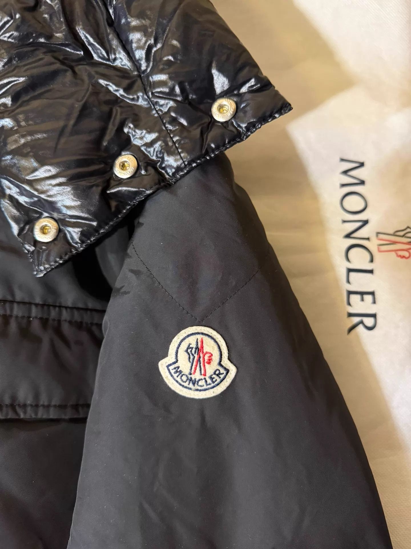 Moncler Moncler Navy Blue 12a Unisex Thick Warm Down Hooded Coat Size XS / US 0-2 / IT 36-38 - 3 Thumbnail